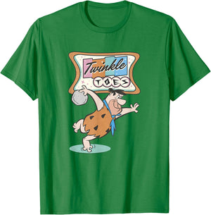The Flintstones Twinkle Toes Fred Flintstone Bowling Alley Small T-Shirt - T-Shirt | Irish Green