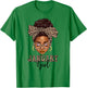 January Girls Messy Bun Leopard Black Women Birthday T-Shirt - T-Shirt | Irish Green
