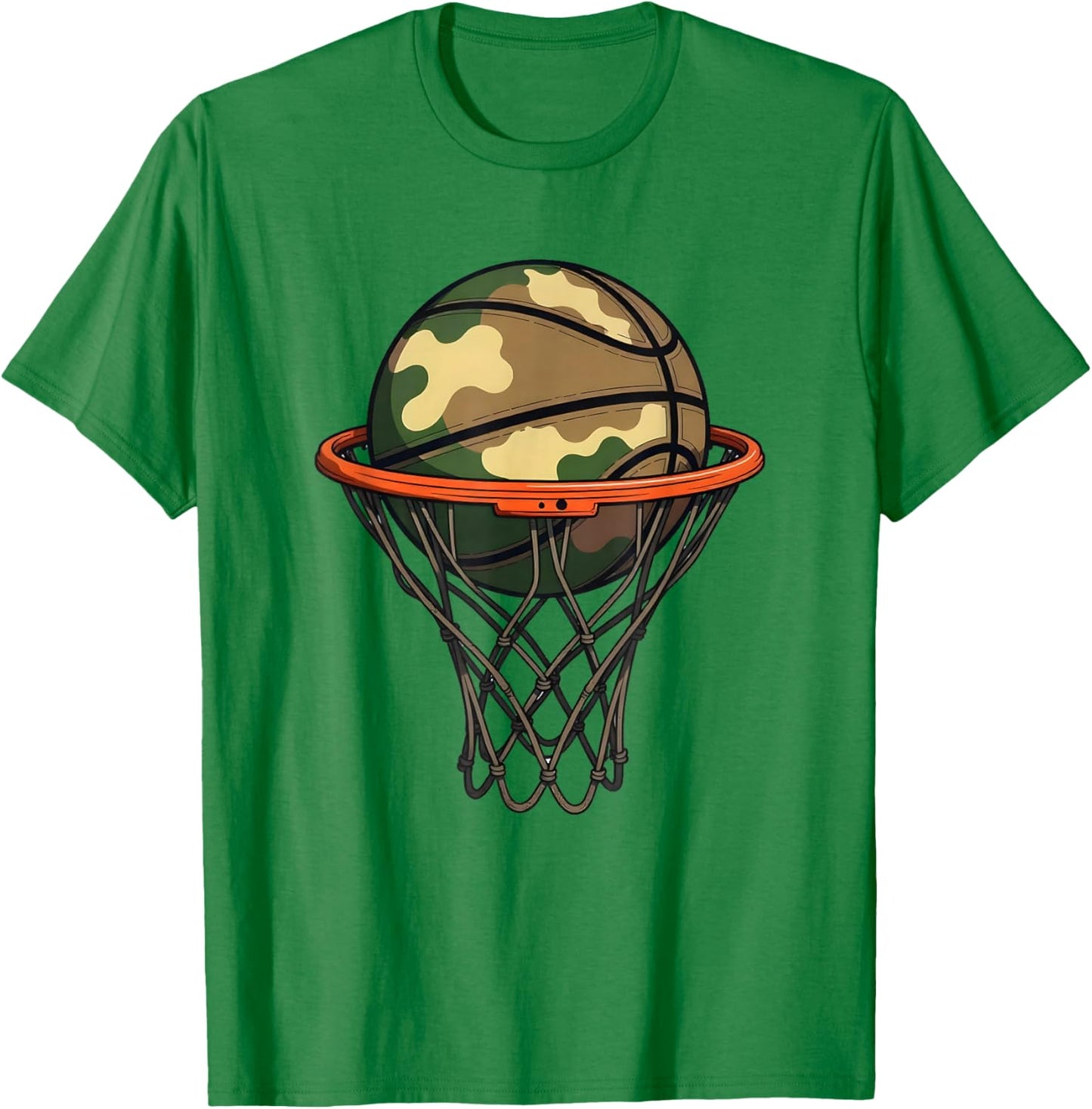Camouflage Basketball - Camouflage Basketball Player , white, S T-Shirt - T-Shirt | Irish Green