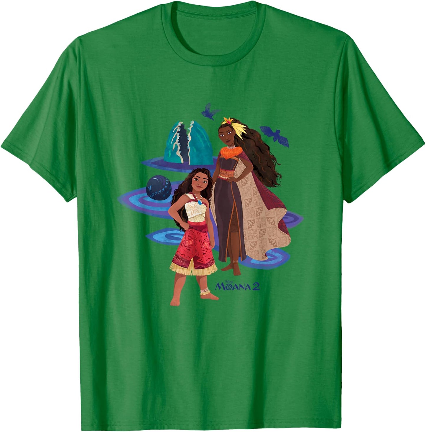 Disney Moana 2 Matangi Mysterious Oceania Group Shot , white, S T-Shirt - T-Shirt | Irish Green