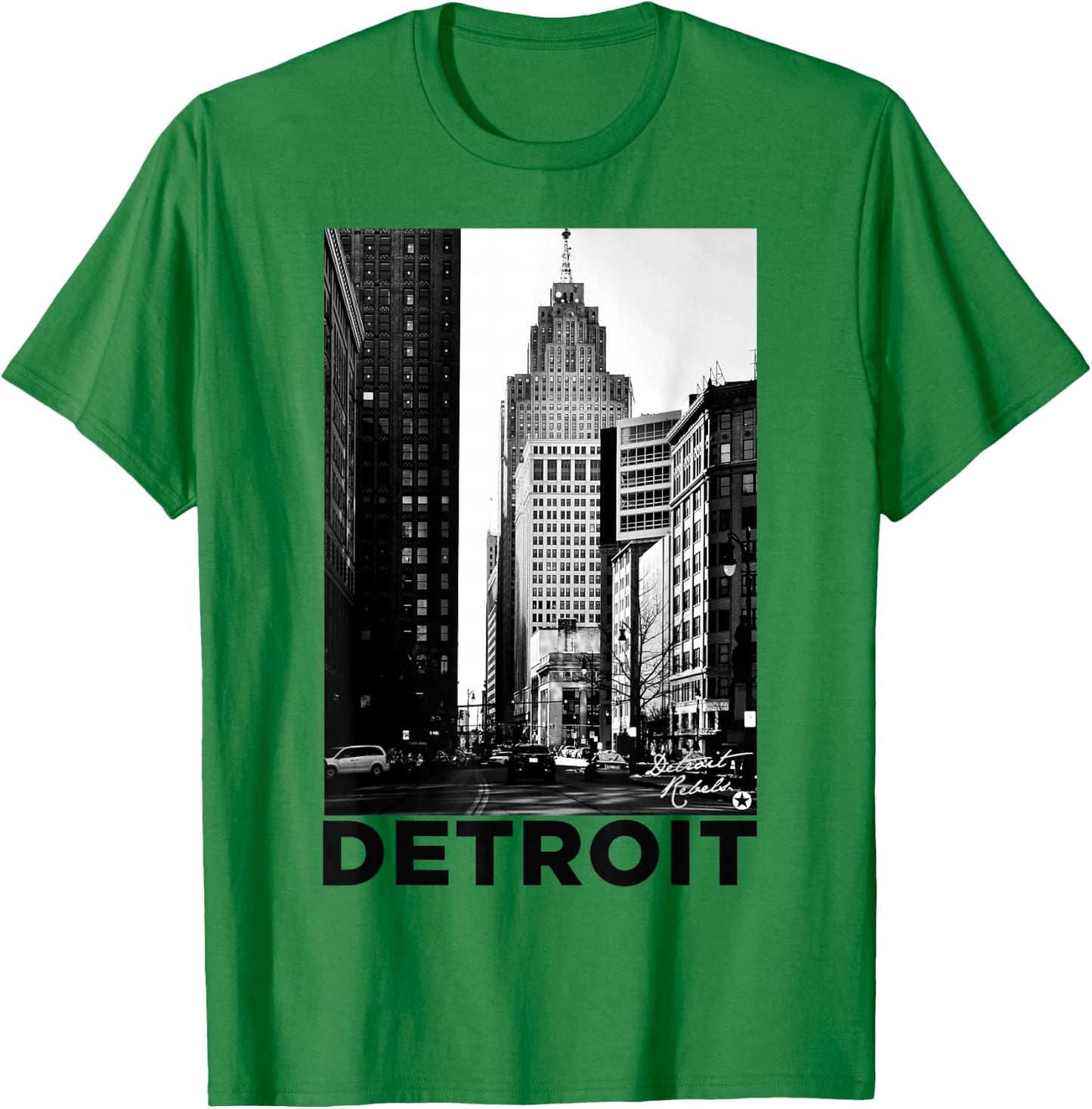 Detroit by Detroit Rebels Brand Detroit Apparel T-Shirt - T-Shirt | Irish Green