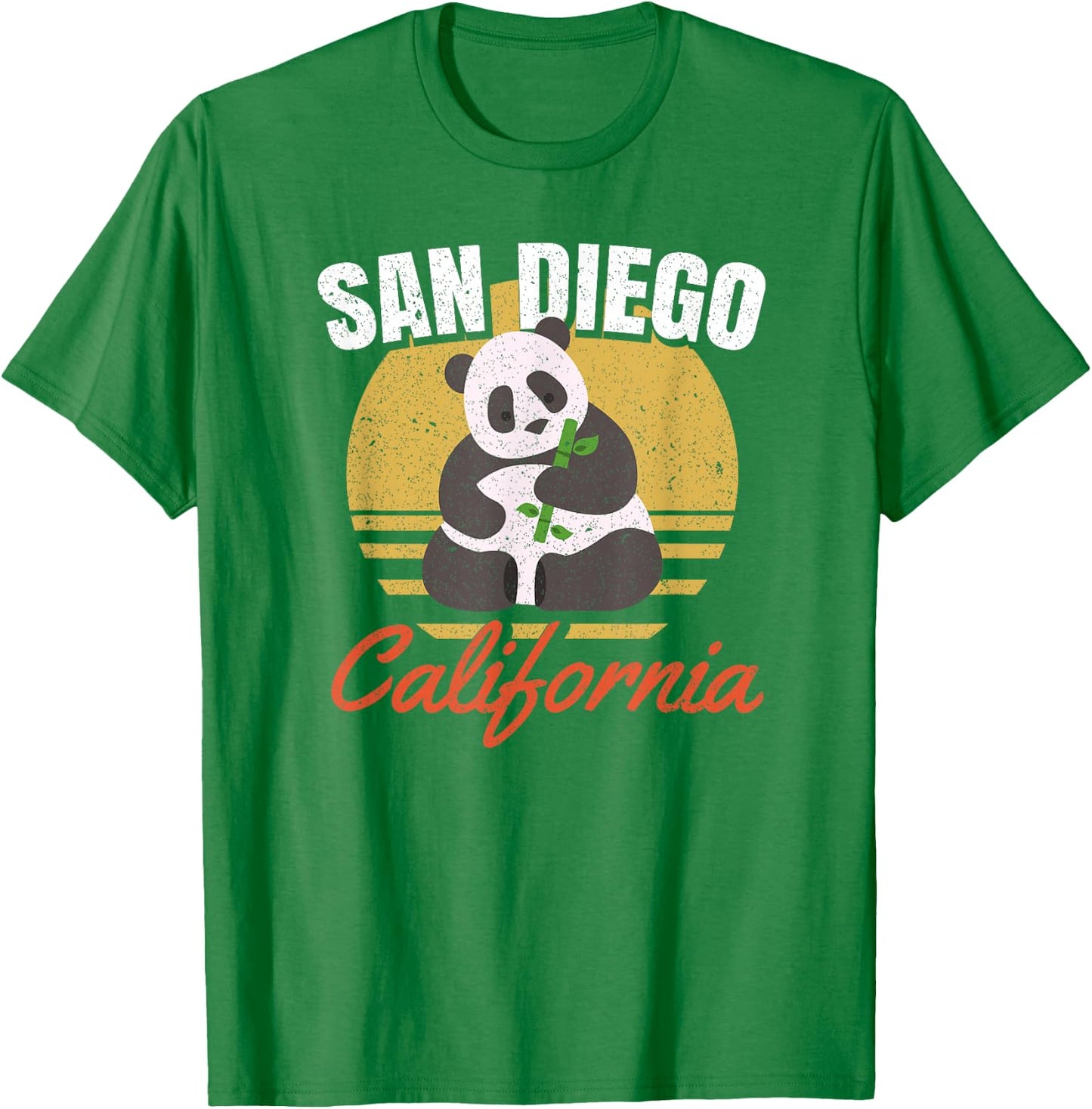 San Diego Shirt Retro Panda Zoo California State T-Shirt - T-Shirt | Irish Green