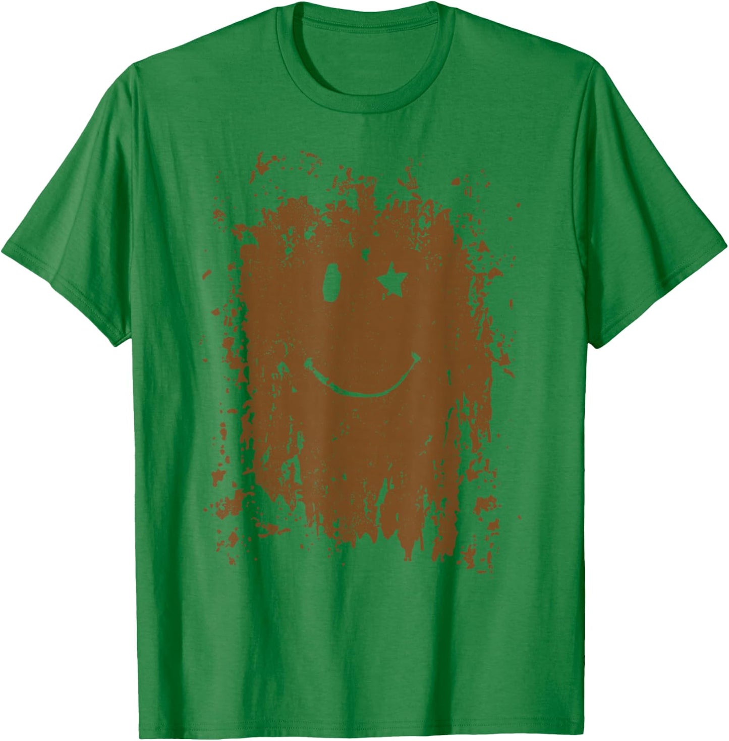 Funny Mud Splatter Face Cool Marathon and Mud Run T-Shirt - T-Shirt | Irish Green