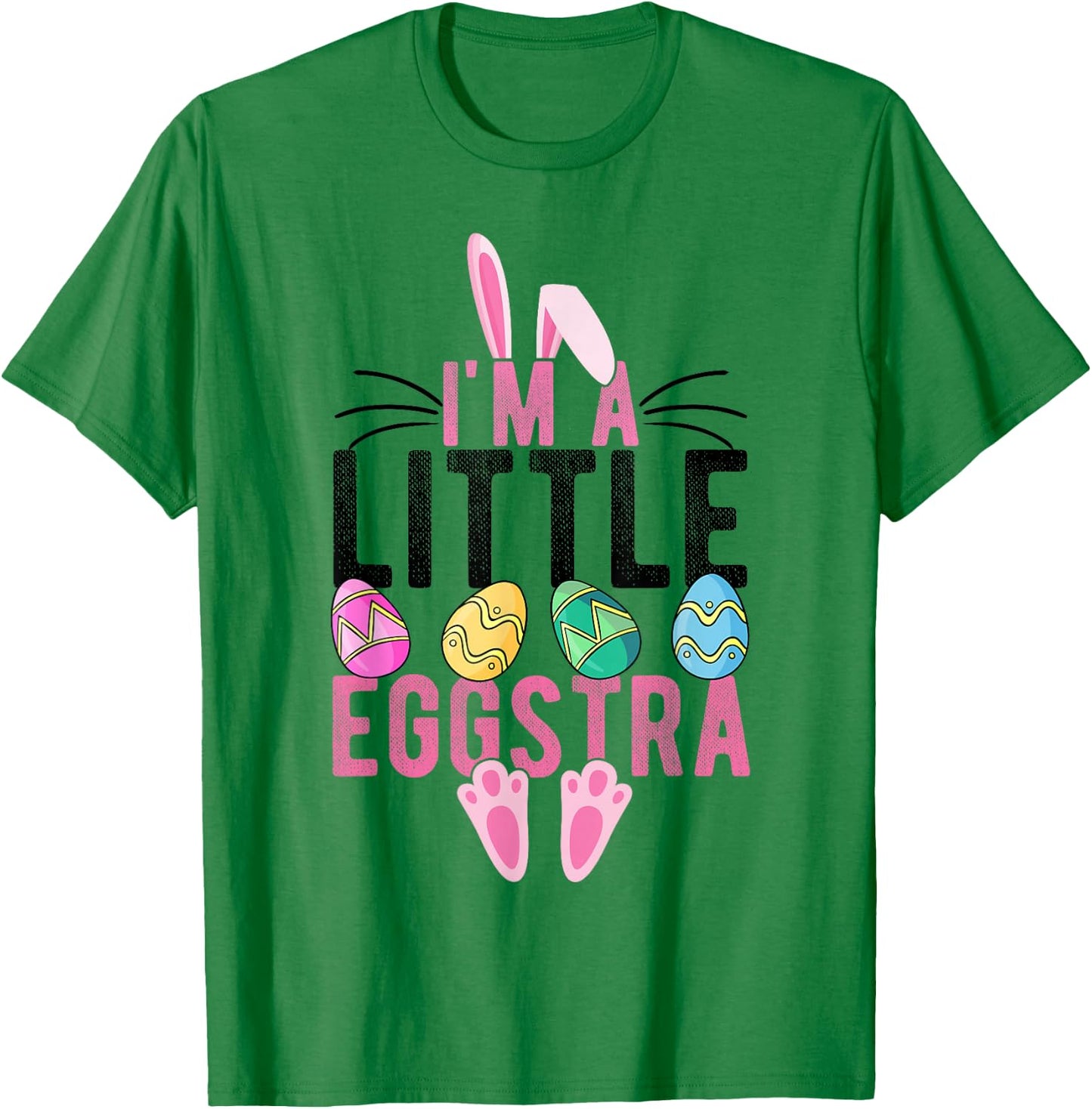 I'M A LITTLE EGGSTRA Easter Bunny Kids T-Shirt - T-Shirt | Irish Green