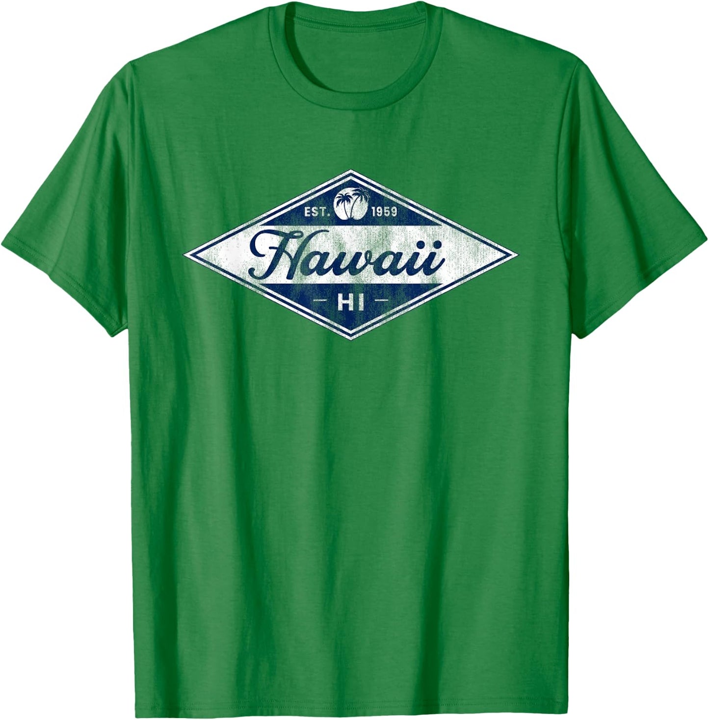 Vintage Hawaii Palm Trees Retro Hawaiian Souvenir Women T-Shirt - T-Shirt | Irish Green