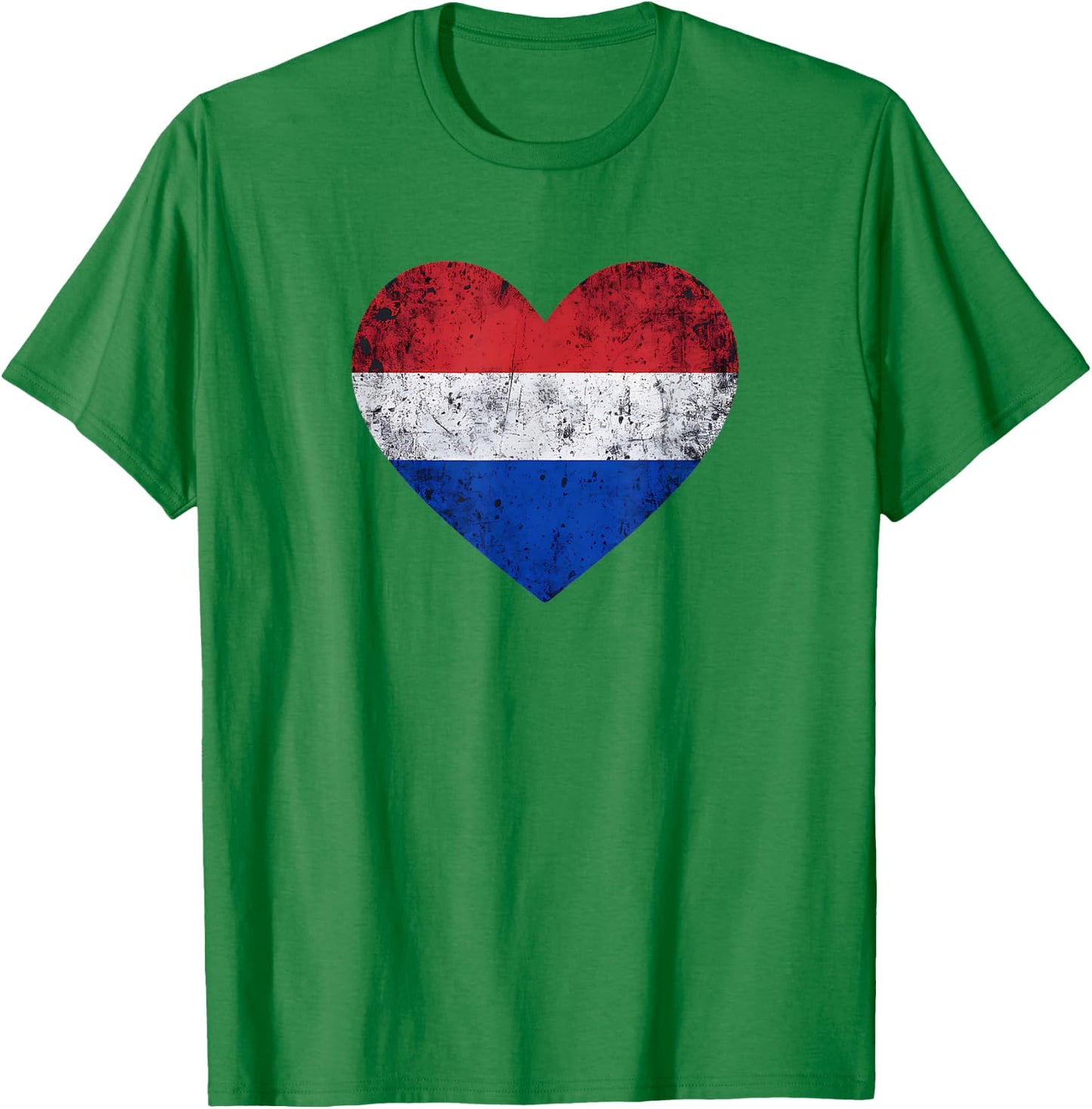 Pays-Bas Patriotiques Drapeau Néerlandais Cœur d'Amour T-Shirt - T-Shirt | Irish Green