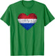 Pays-Bas Patriotiques Drapeau Néerlandais Cœur d'Amour T-Shirt - T-Shirt | Irish Green