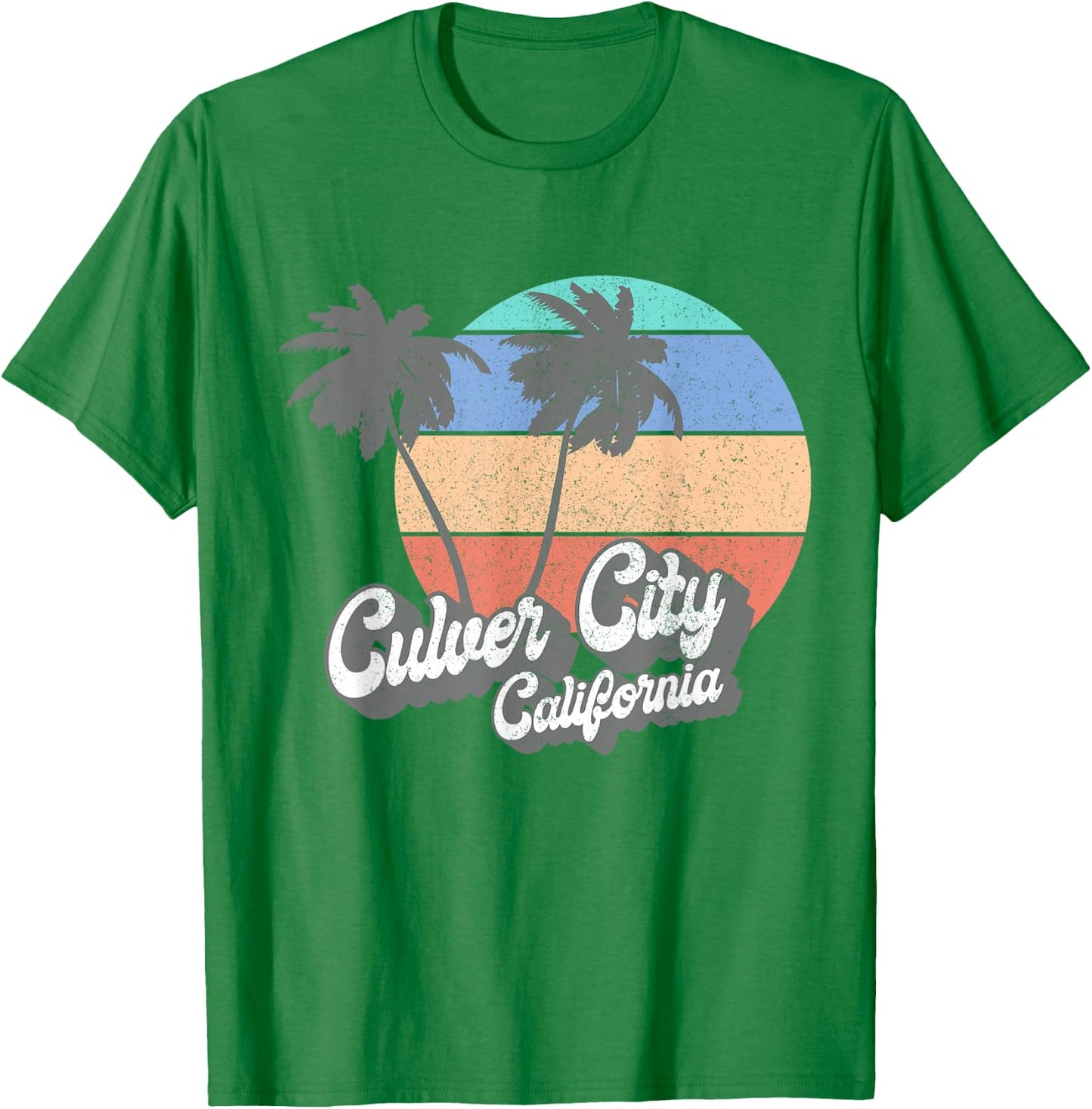 Retro Culver City California CA Vintage Beach Surf T-Shirt - T-Shirt | Irish Green