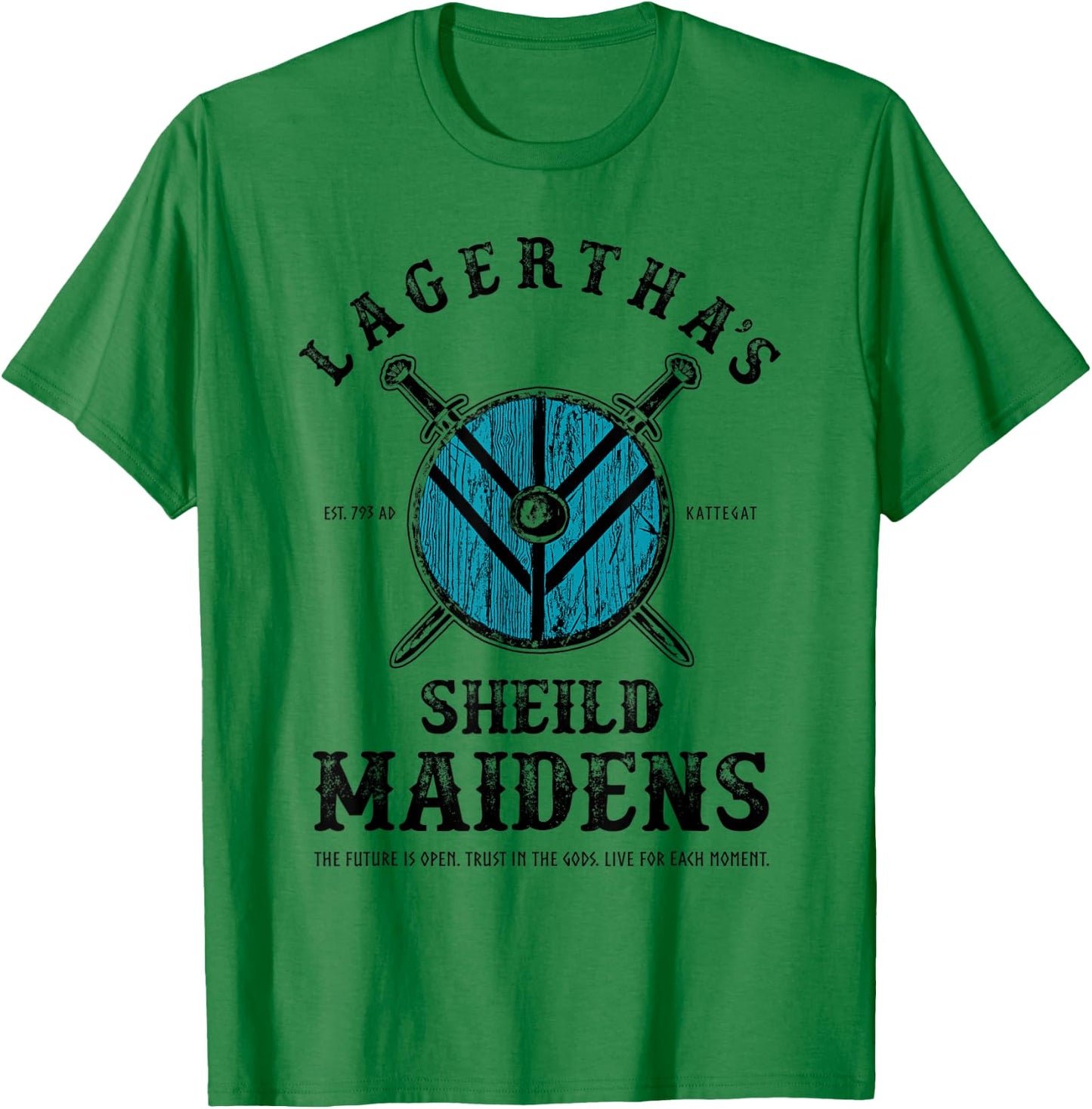 Lagertha's Shield Maidens - Viking Warrior Shieldmaiden T-Shirt - T-Shirt | Irish Green