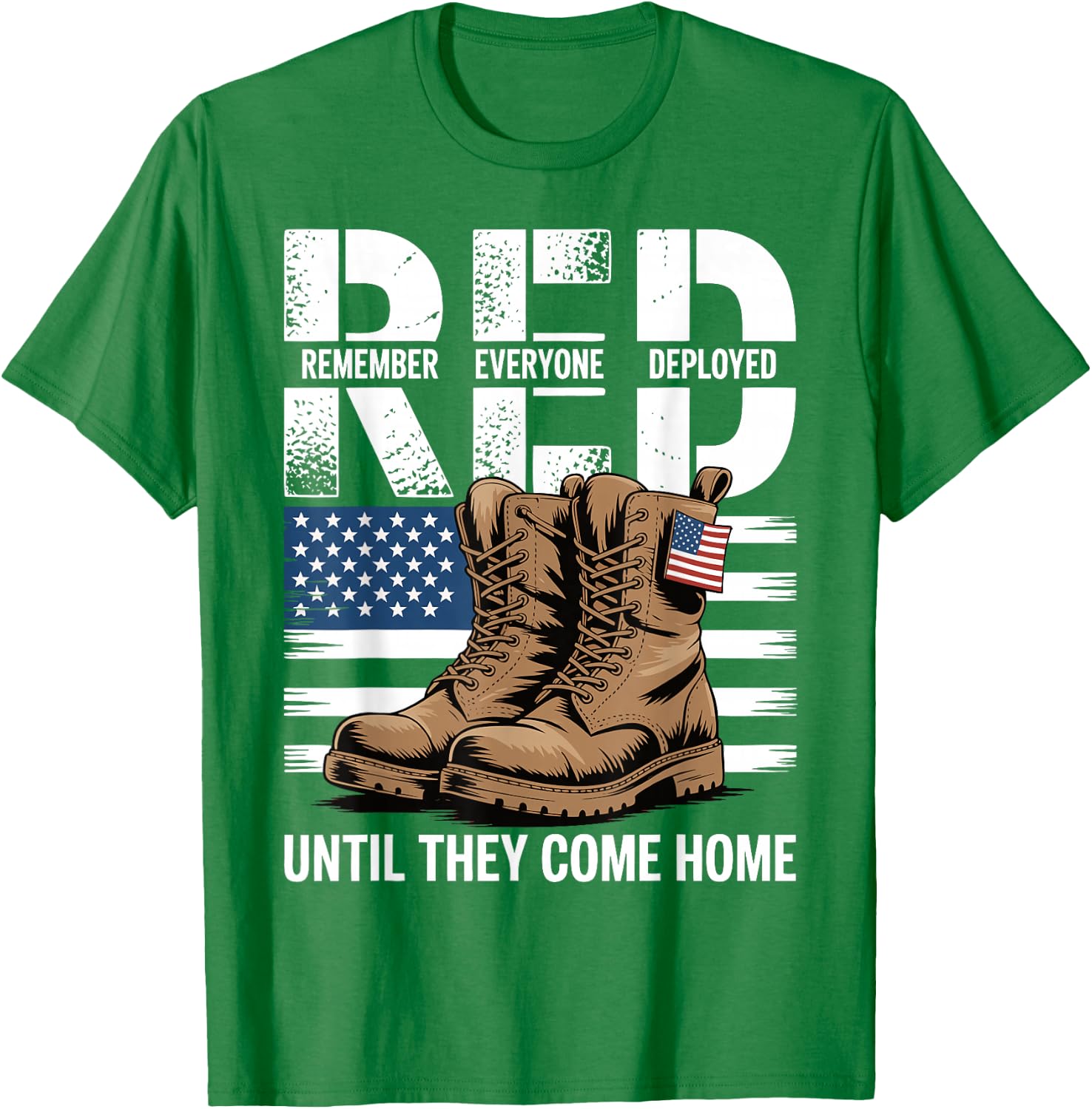 Deployed Military Spouse Soldier Support Red Fridays T-Shirt - T-Shirt | Irish Green