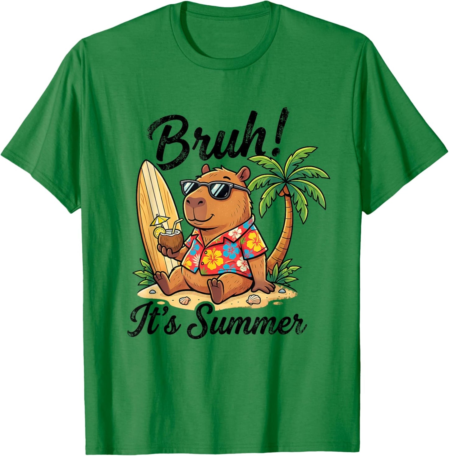 Capybara mit Sonnenbrille Lustiges Sommer Capybara T-Shirt - T-Shirt | Irish Green