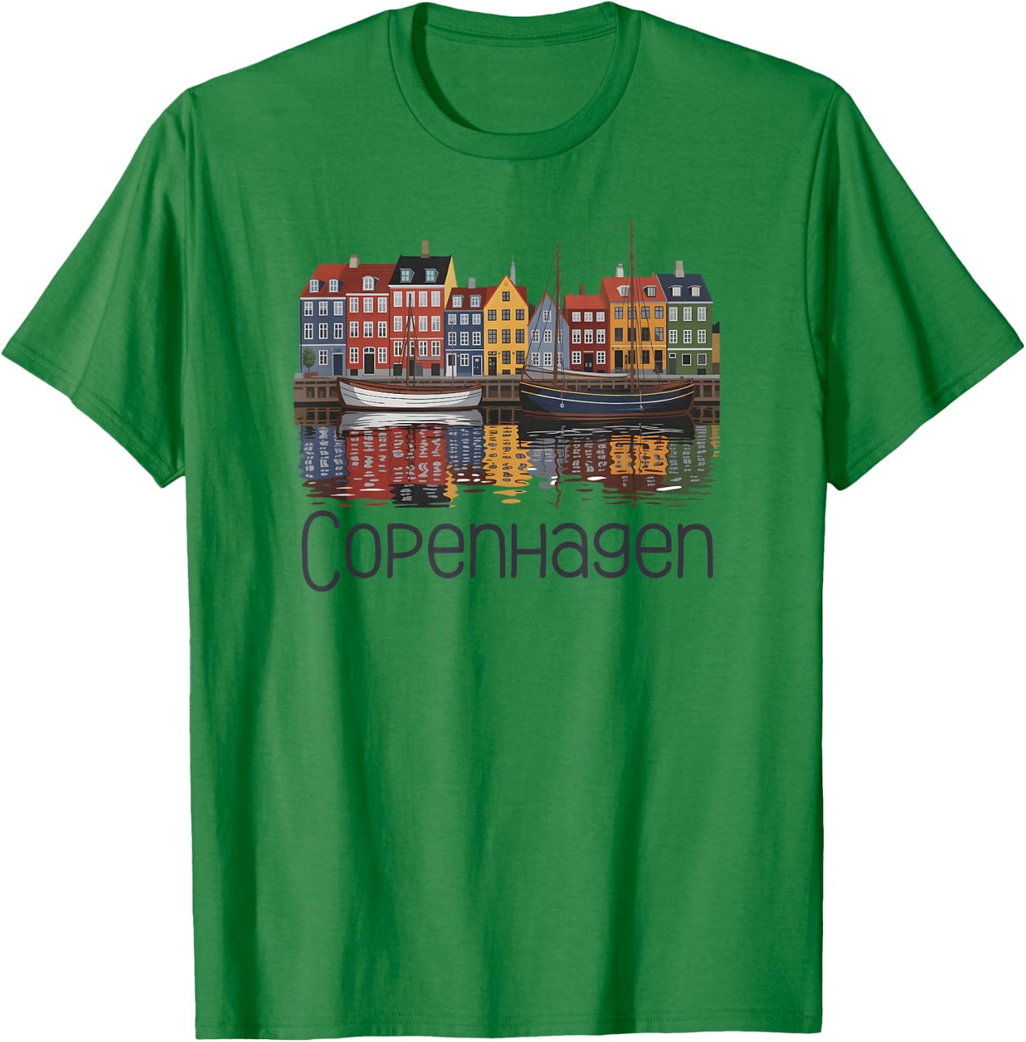 Copenhagen Denmark Sketch Souvenir/Copenhagen T-Shirt - T-Shirt | Irish Green