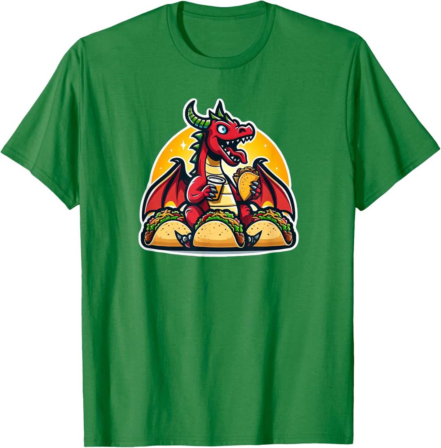 Dragon Loves Tacos T-Shirt - T-Shirt | Irish Green