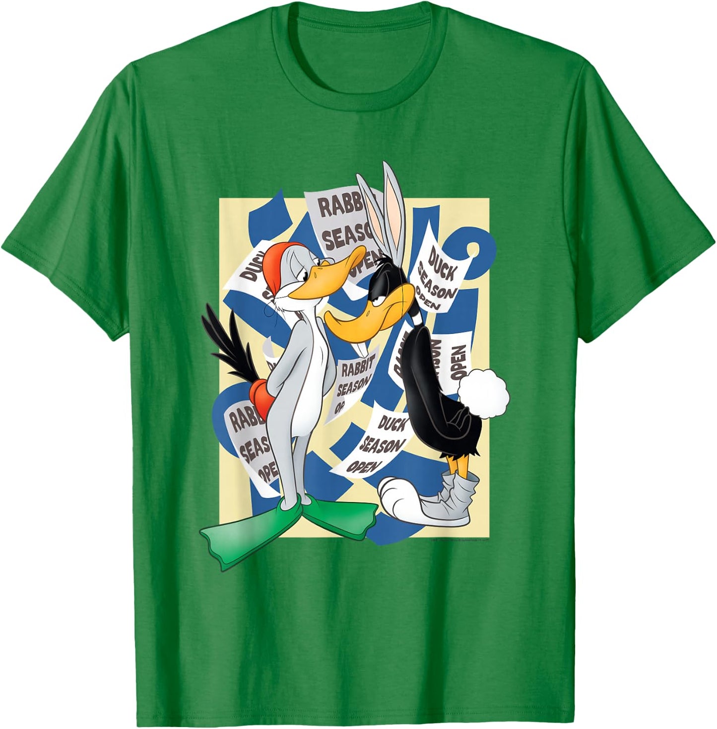 Looney Tunes Rabbit Season Duck Season T-Shirt - T-Shirt | Irish Green