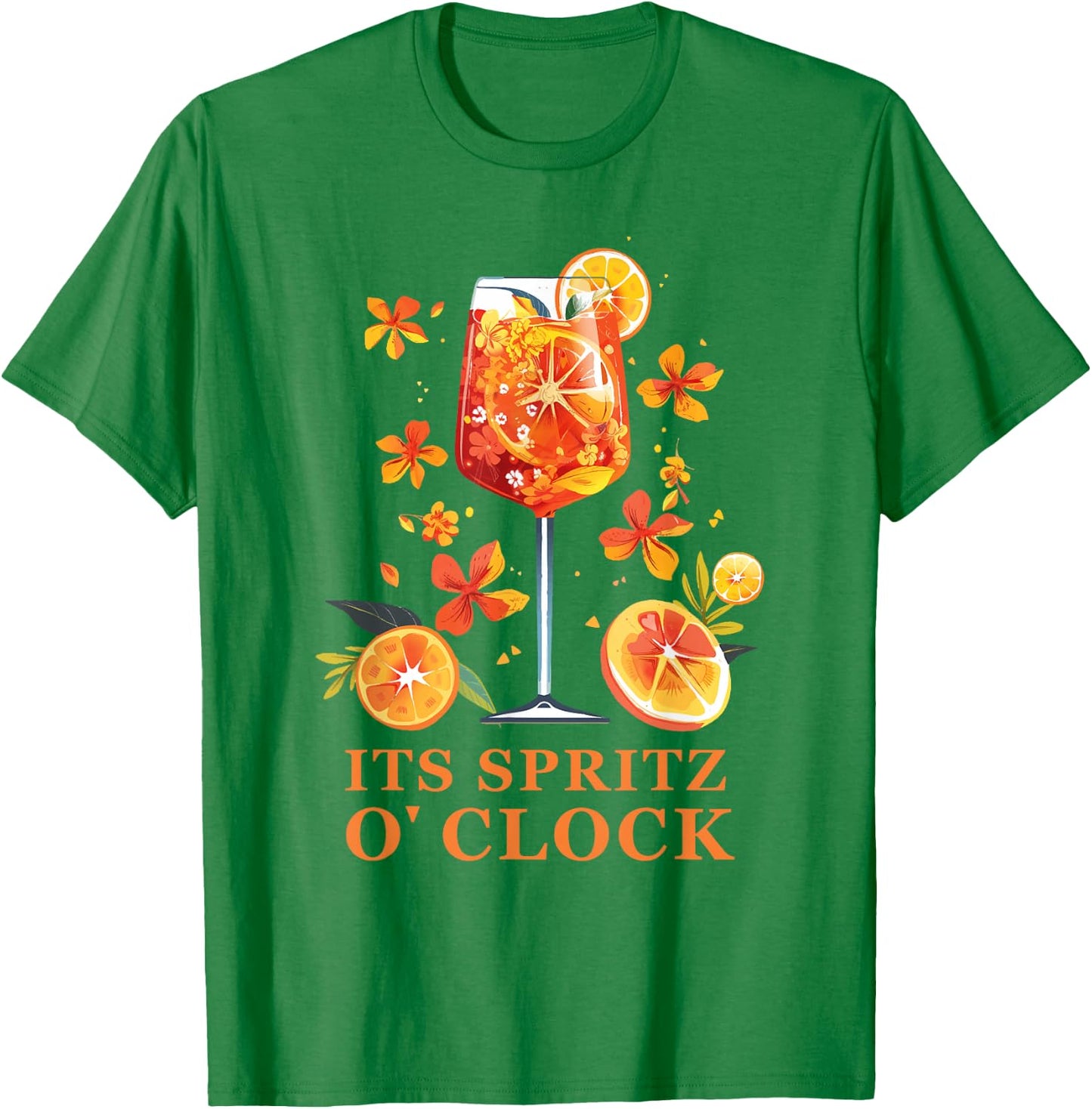 Its Spritz O Clock Aperrollin Outfit for Cocktail Sayings , White, S T-Shirt - T-Shirt | Irish Green