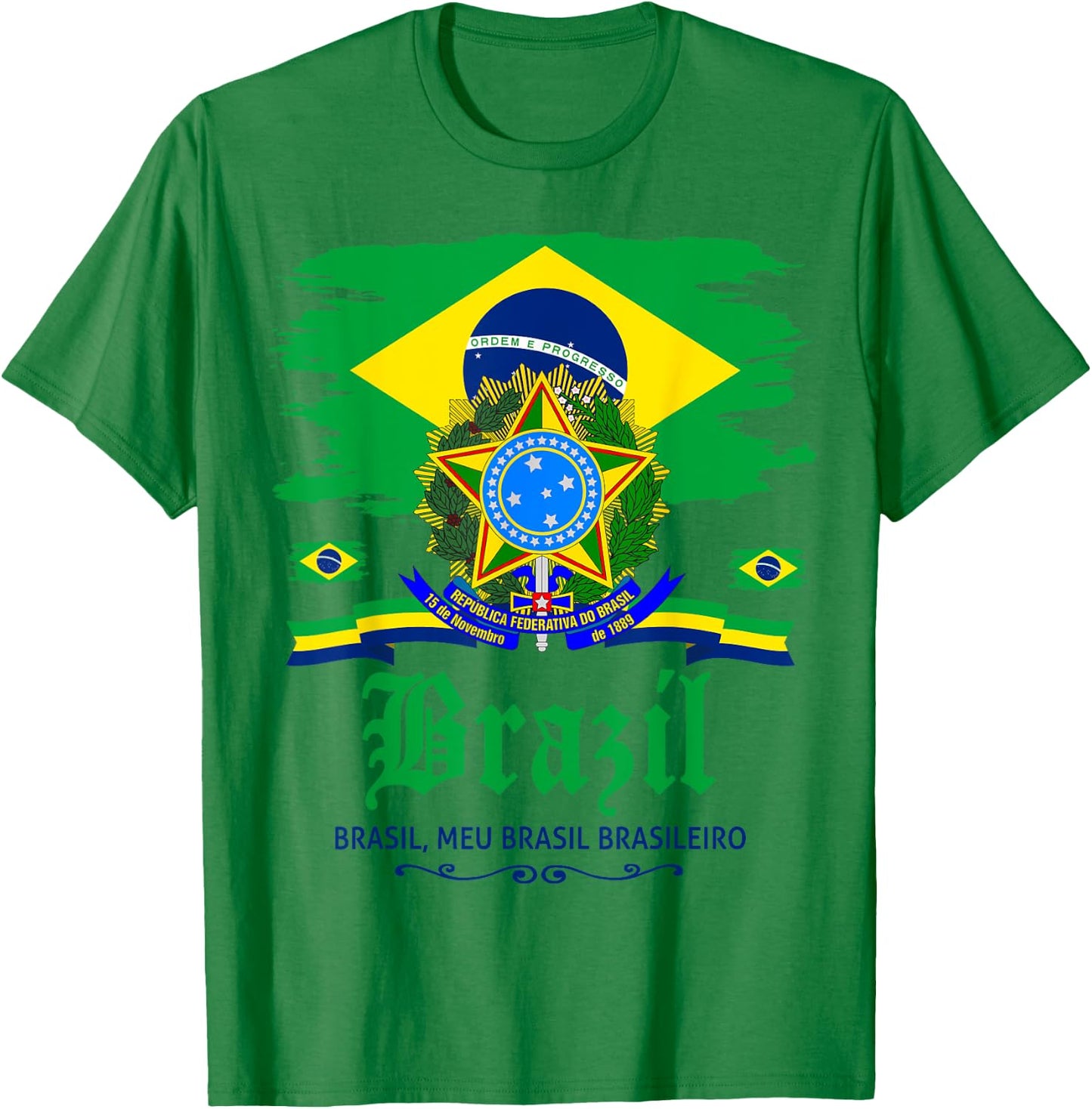Brazil Flag - Outfit Idea - Brazilian Flag , Yellow, S T-Shirt - T-Shirt | Irish Green