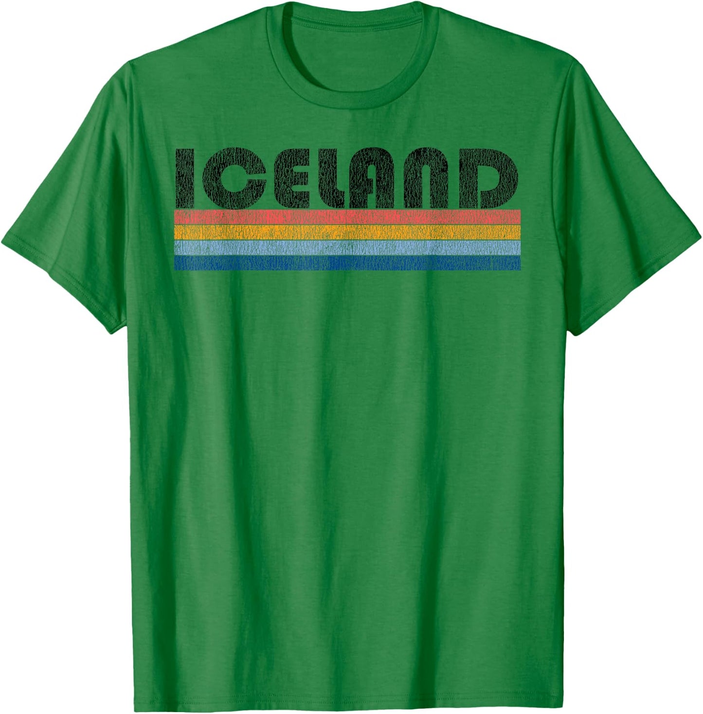 Vintage 1980s Style Iceland T-Shirt - T-Shirt | Irish Green