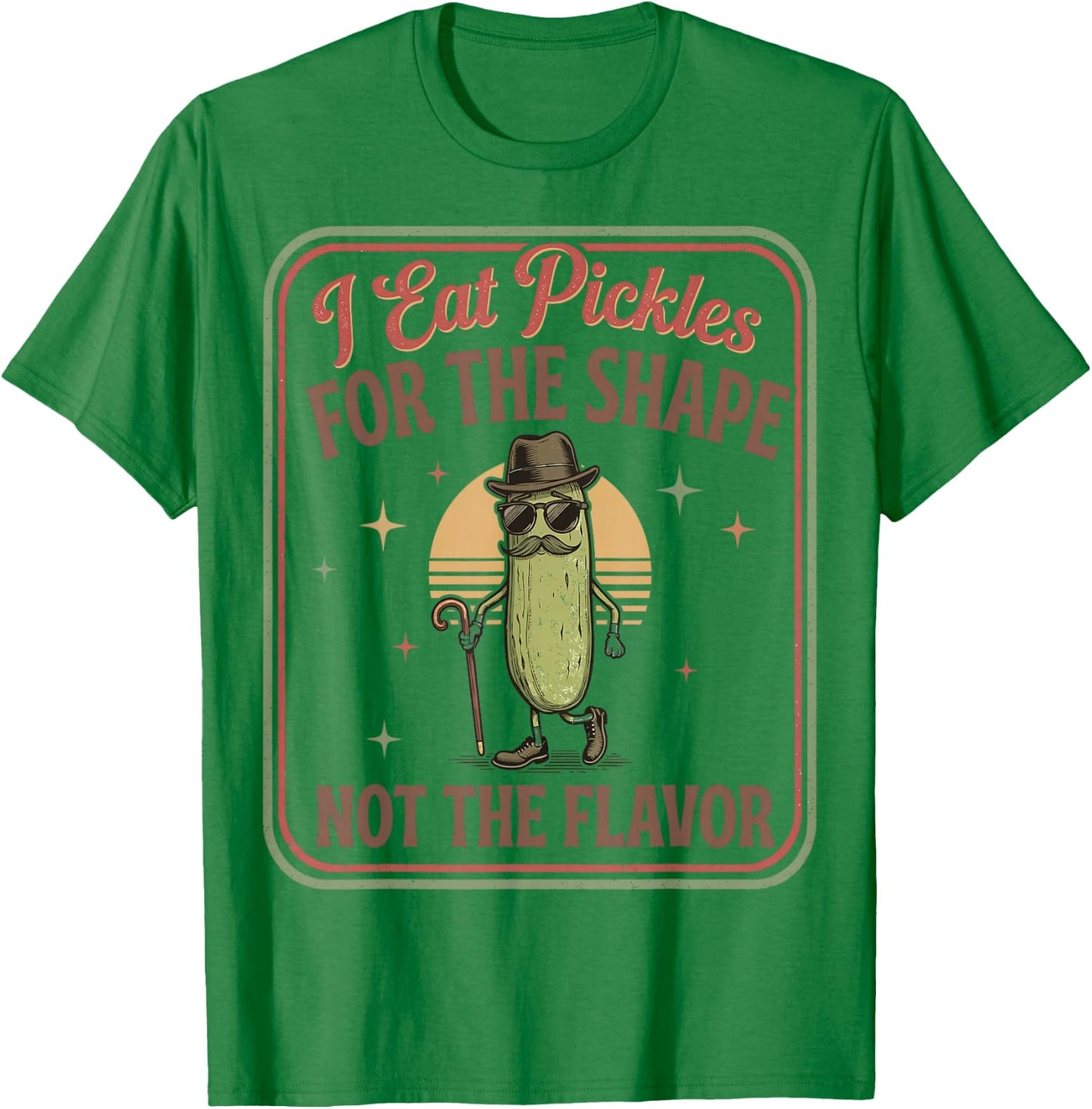 Retro Joke I Eat Pickles for The Shape Adult Humor Men T-Shirt - T-Shirt | Irish Green