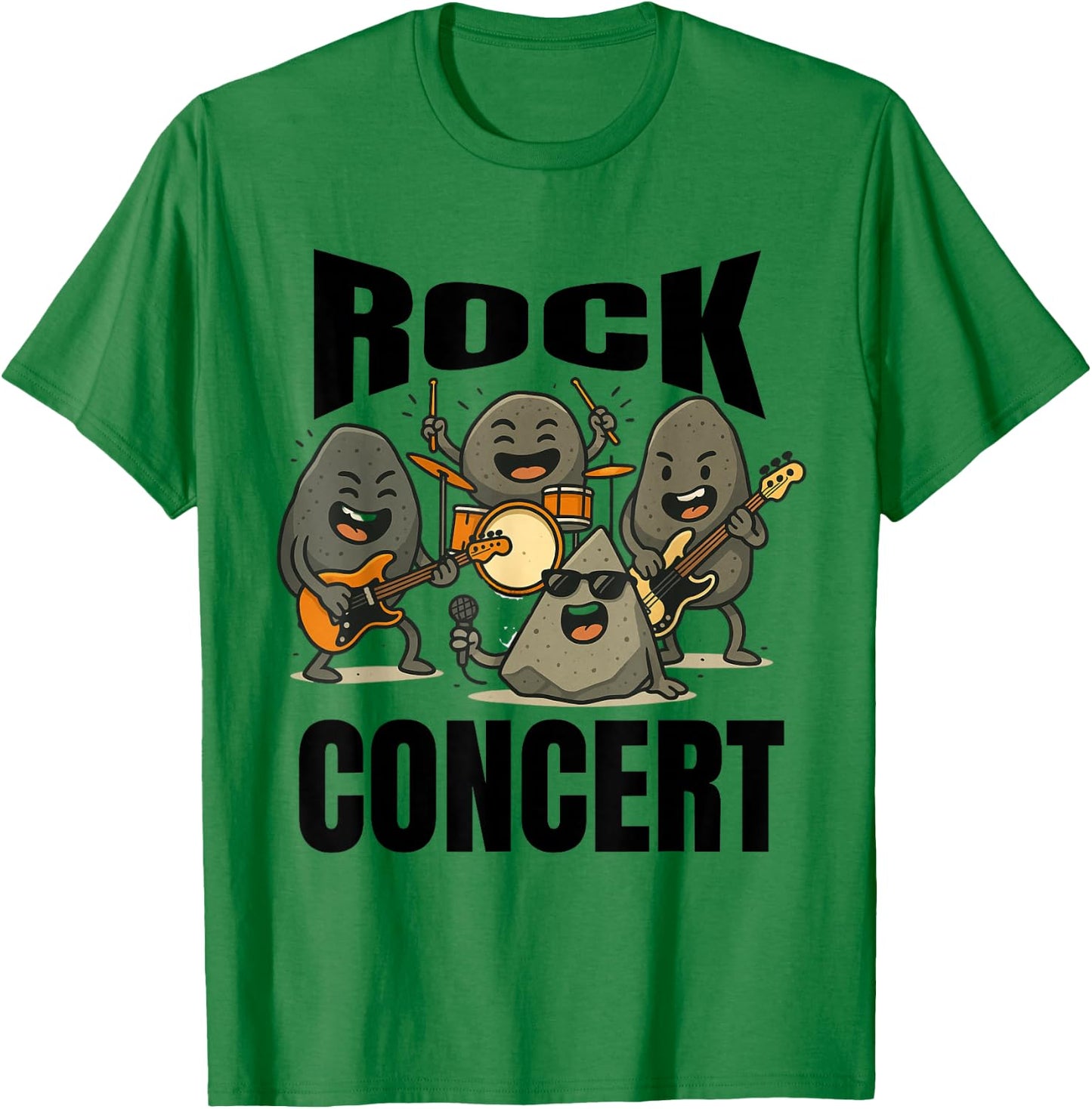 Rocks Band Drums Guitar Music Lover Funny T-Shirt - T-Shirt | Irish Green