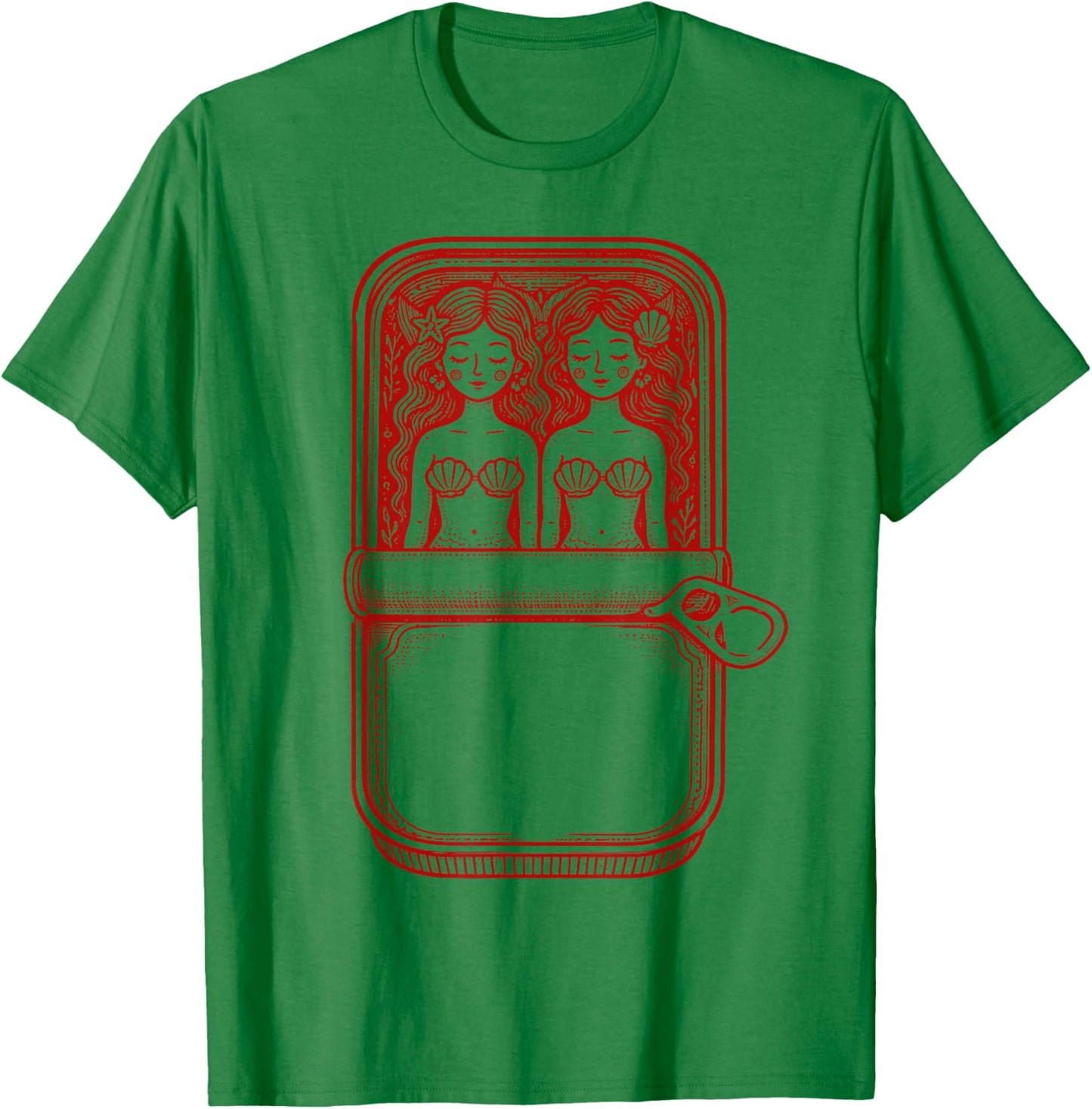 Sapphic Mermaid Lesbian Love Sapphic Subtle Fruity T-Shirt - T-Shirt | Irish Green