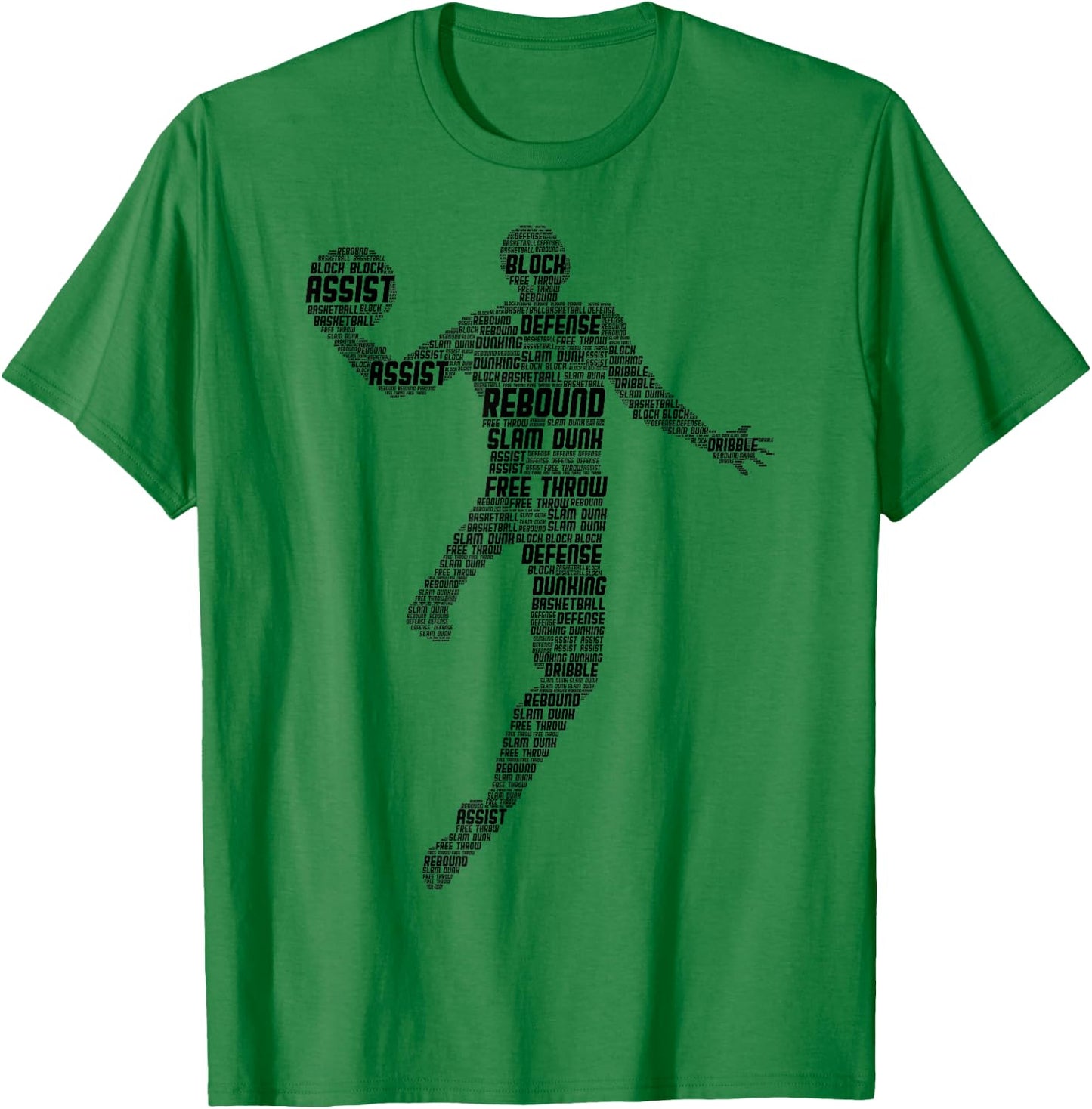 Basketball Basketball Boys' Men's Children's , White T-Shirt - T-Shirt | Irish Green
