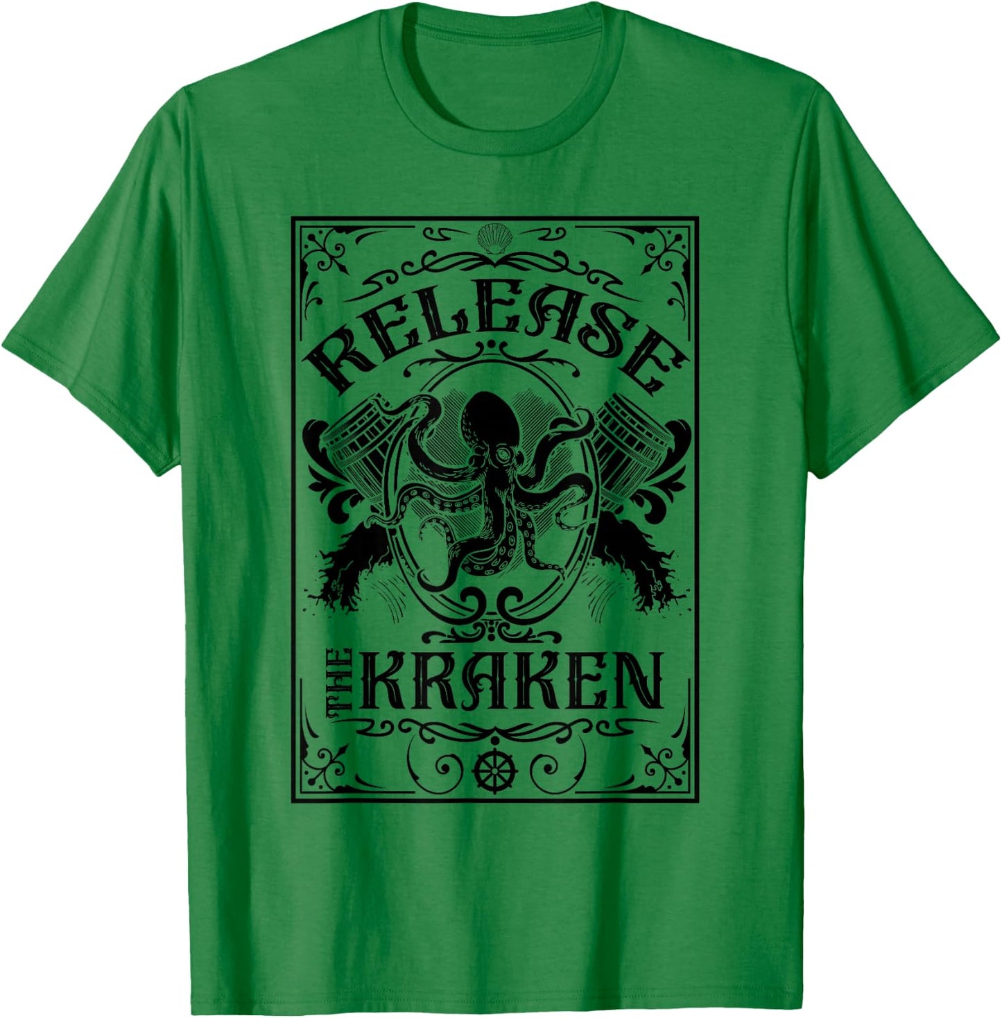 Unleash the Kraken Funny Octopus Design Sea Monster T-Shirt - T-Shirt | Irish Green