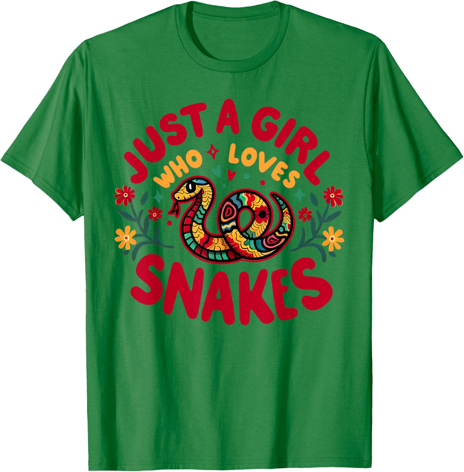 Snake Lover - Girl Loves Snakes - Woman Snake T-Shirt - T-Shirt | Irish Green