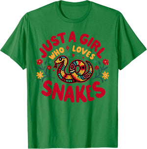 Snake Lover - Girl Loves Snakes - Woman Snake T-Shirt - T-Shirt | Irish Green