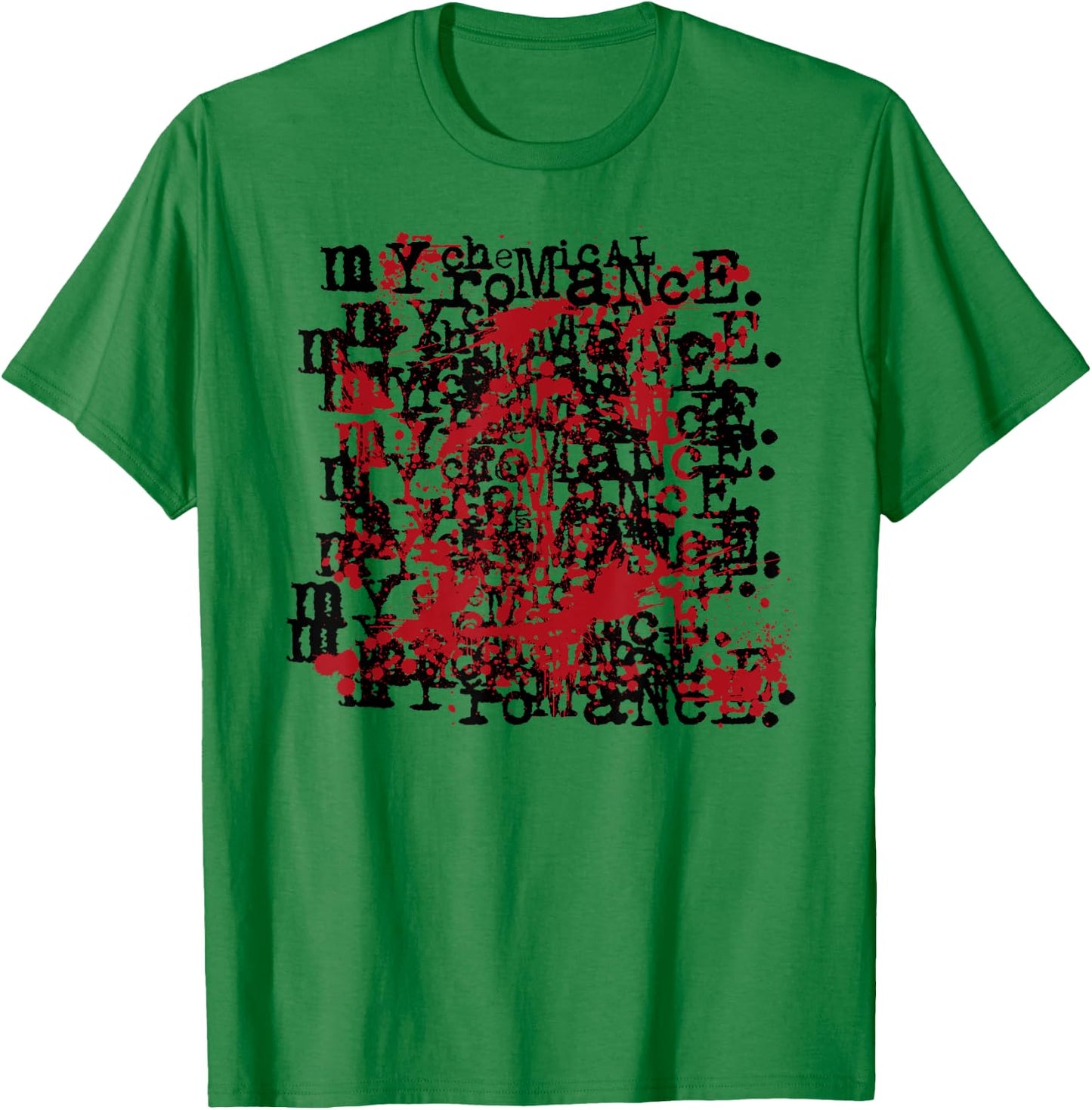 My Chemical Romance mit Revenge Logo On Repeat - Damen, Weiß, S, Kurzarm, Klassisch, -Erwachsene, Polyester 100% T-Shirt - T-Shirt | Irish Green