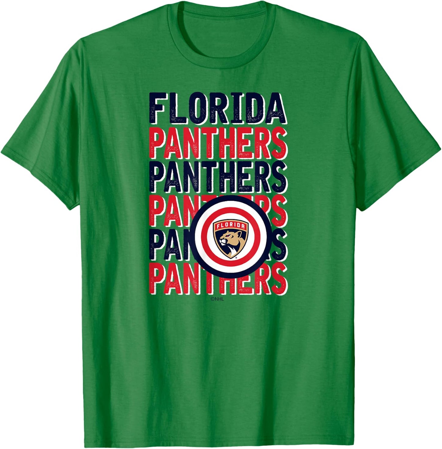 Florida Panthers Repeat Heather Gray Officially Licensed T-Shirt - T-Shirt | Irish Green