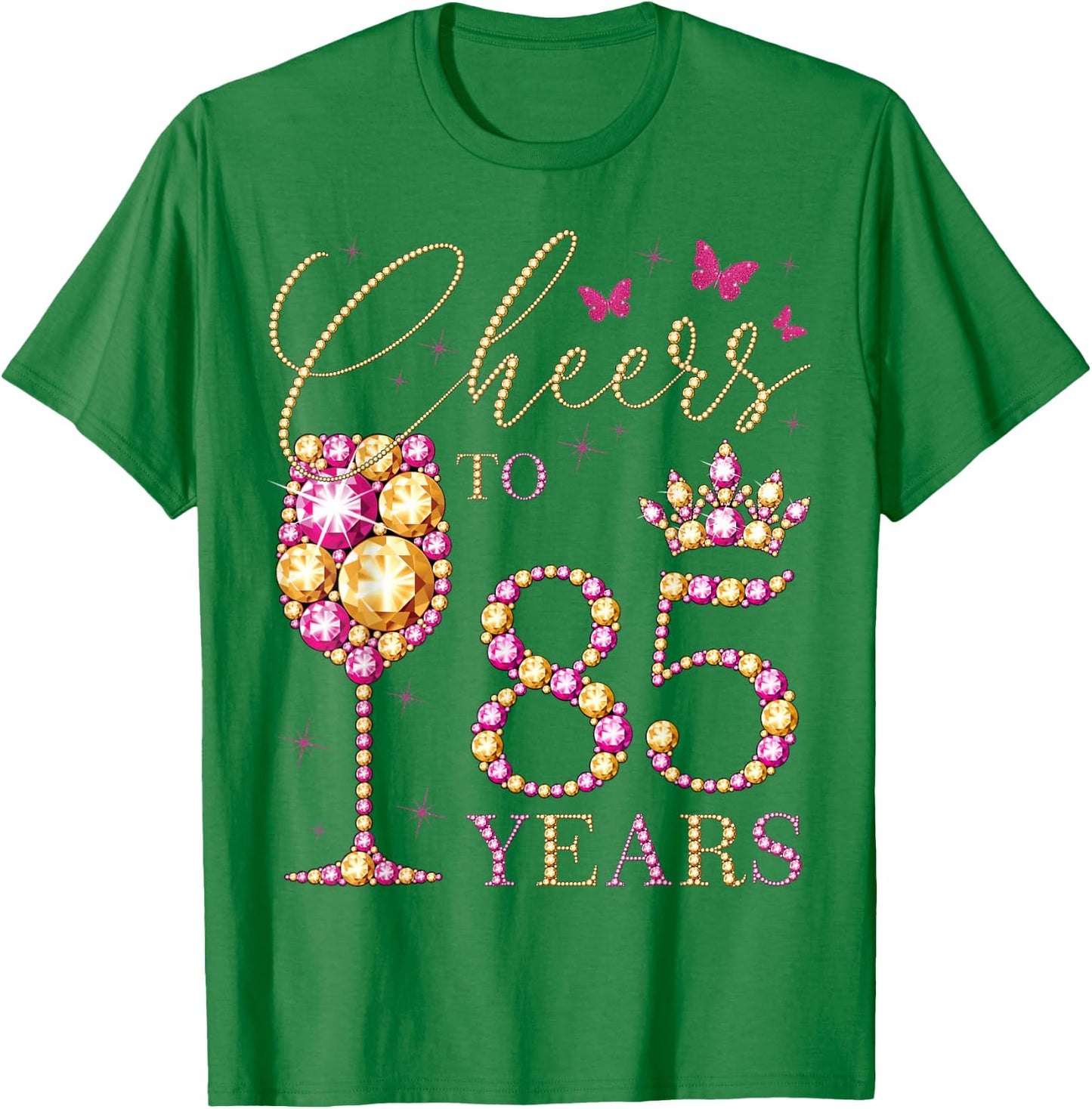 A High on 85 Years, 85 Year Old Women, Queen 85th Birthday T-Shirt - T-Shirt | Irish Green