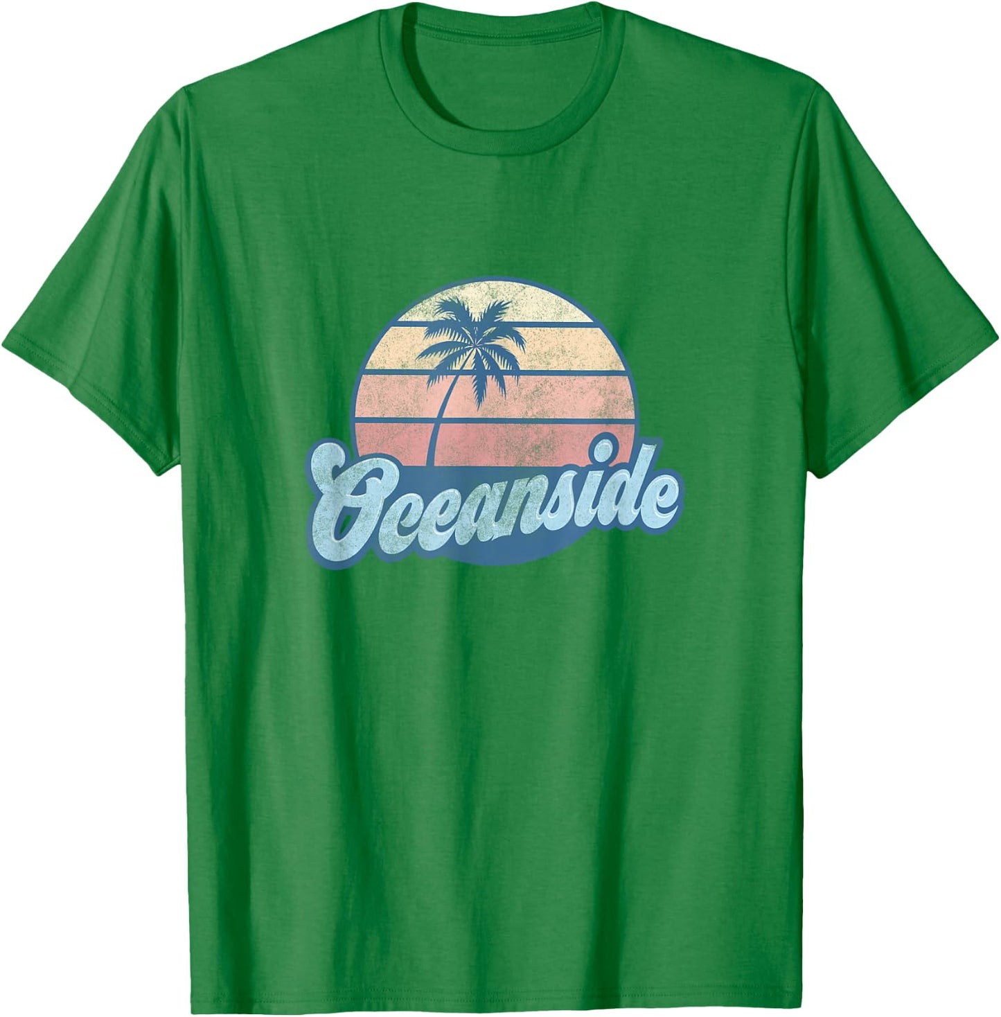 Oceanside California CA T Shirt Vintage 70s Retro Surfer T-Shirt - T-Shirt | Irish Green
