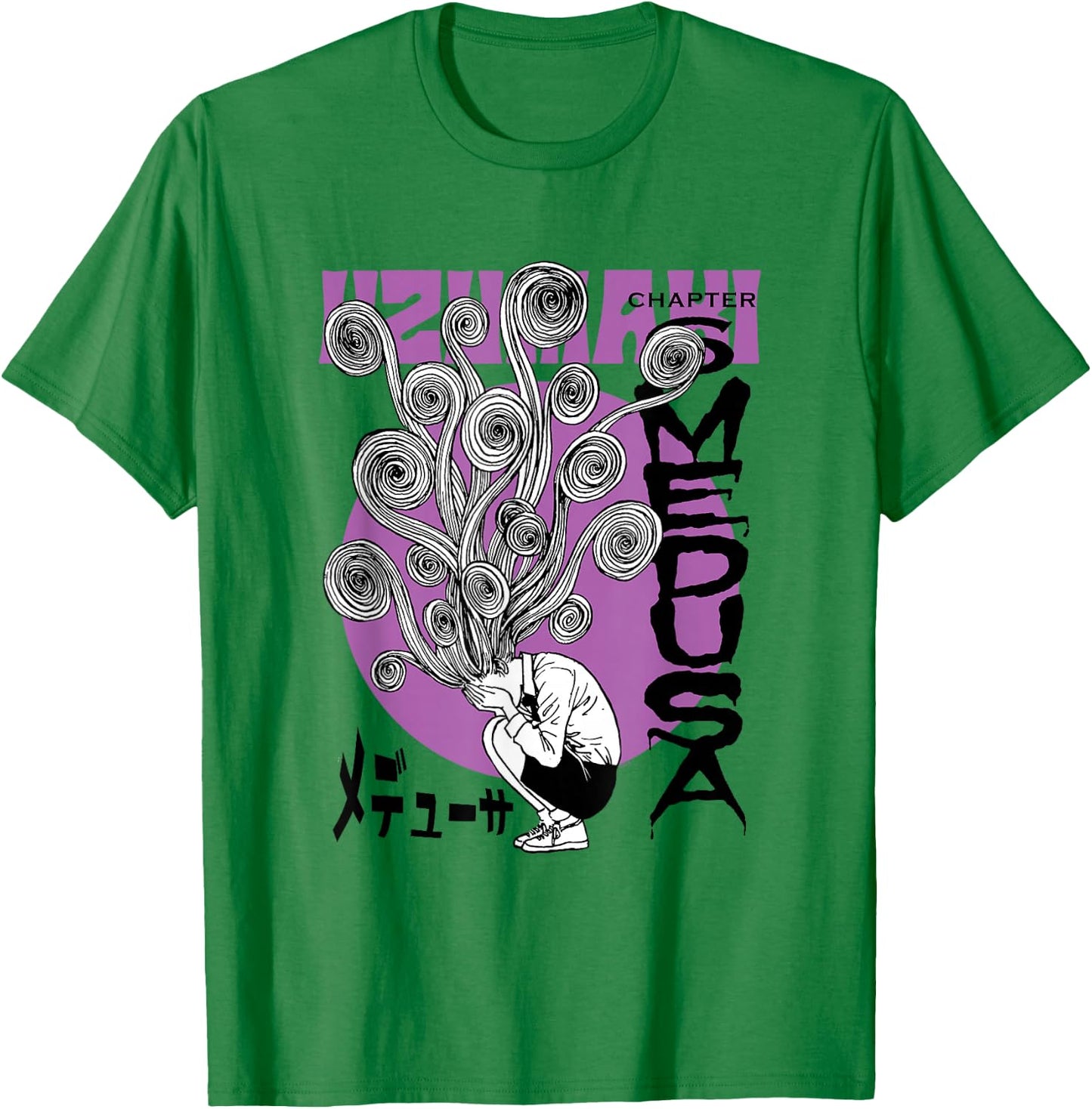 Uzumaki Spiral Hair T-Shirt - T-Shirt | Irish Green