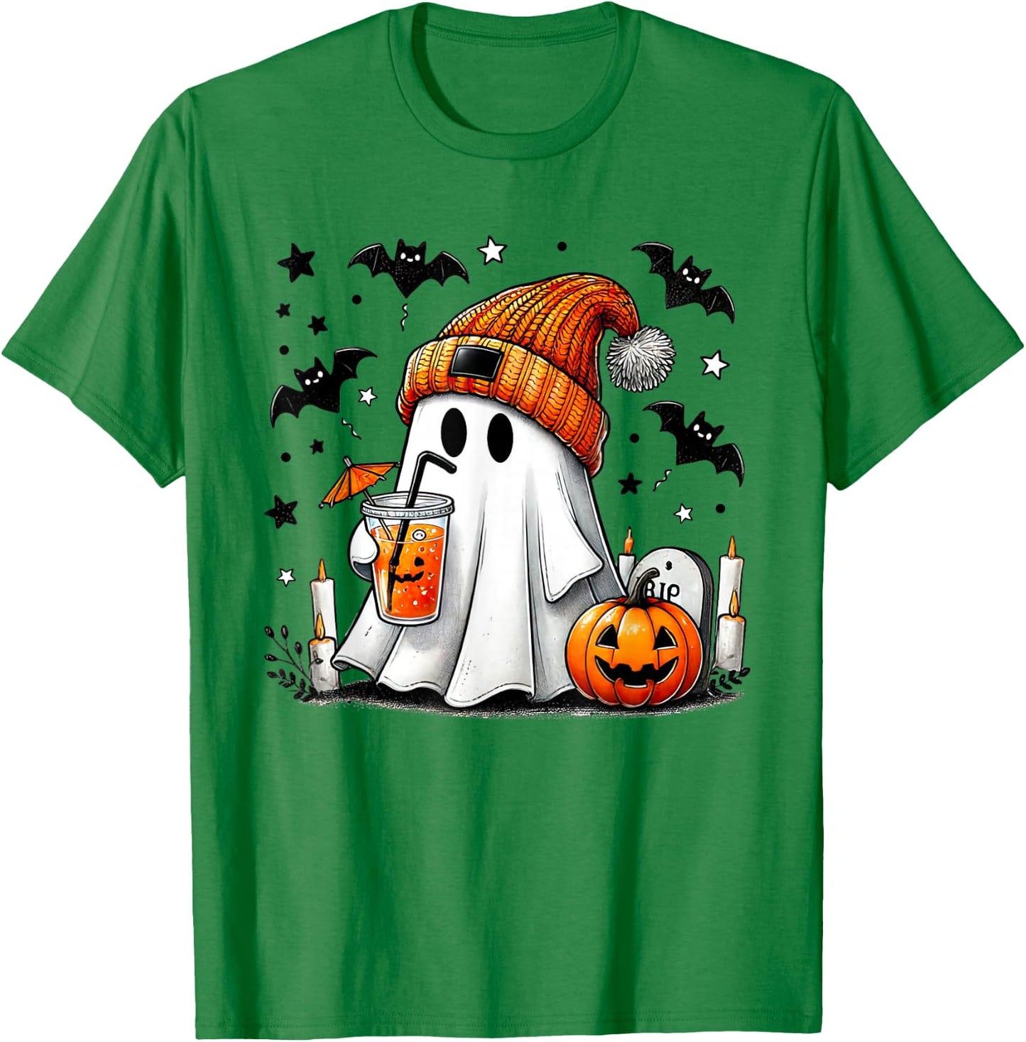 Café fantôme Halloween Boo T-Shirt - T-Shirt | Irish Green