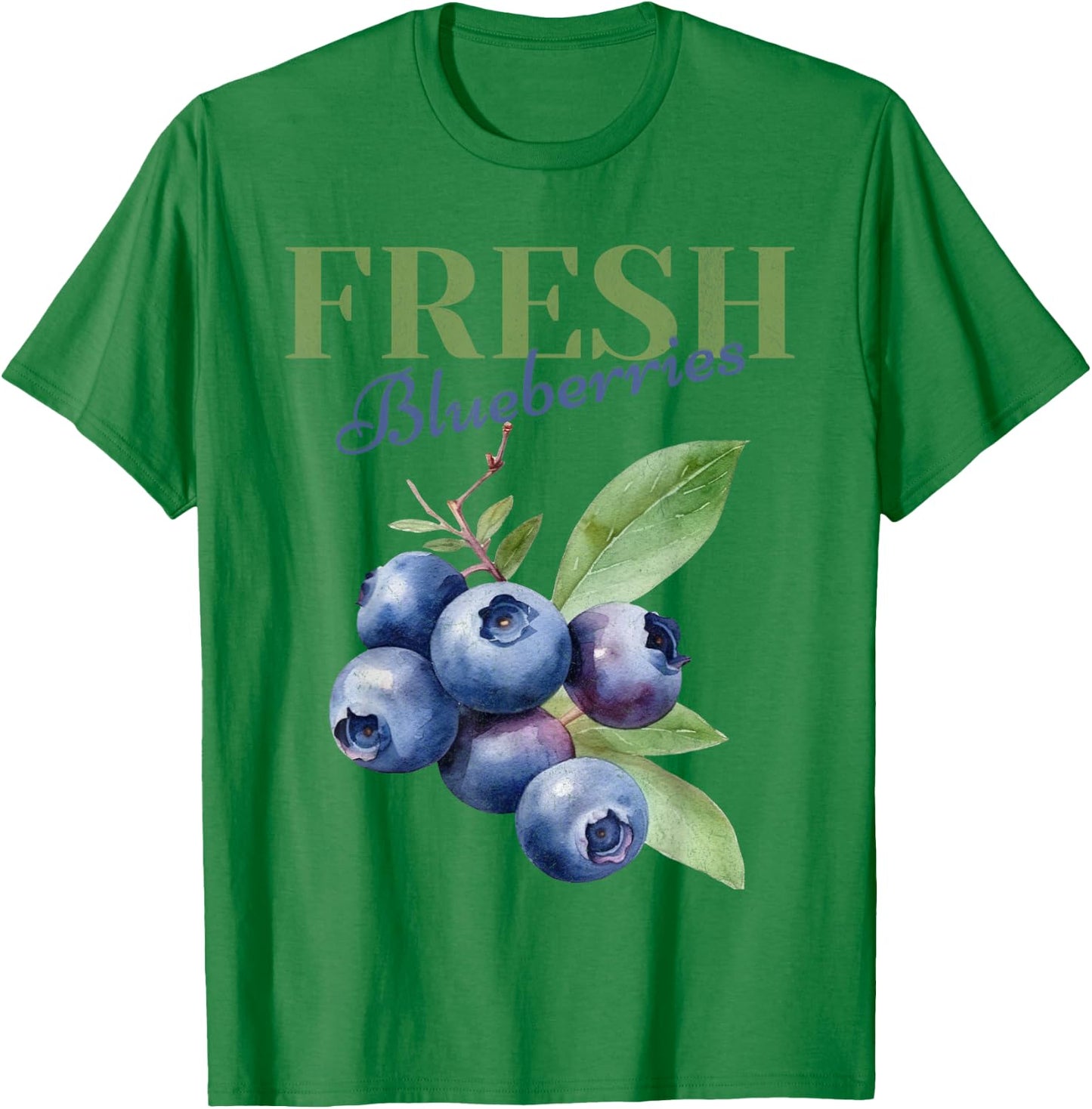 Fresh Blueberries Homestead Homegrown Farmhouse Farmer T-Shirt - T-Shirt | Irish Green