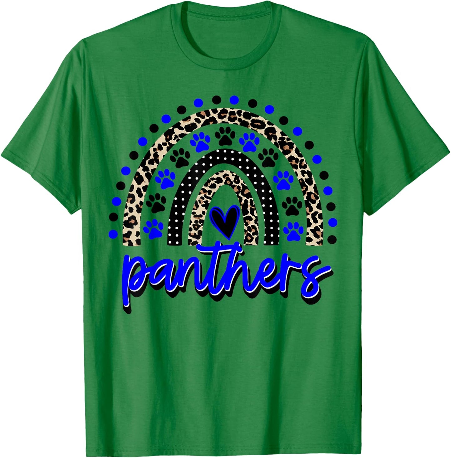 School Spirit Panthers Panther Pride Fan Team Spirit Wear T-Shirt - T-Shirt | Irish Green