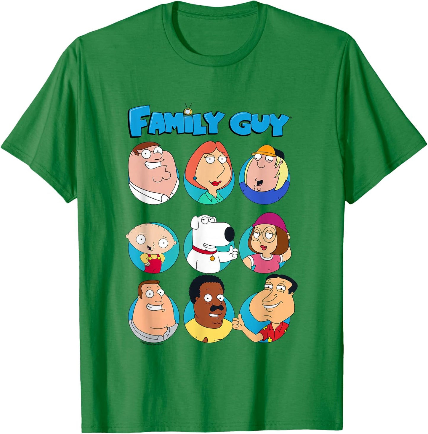 Family Guy Quahog's First Family Group Box Up , Blue, S T-Shirt - T-Shirt | Irish Green