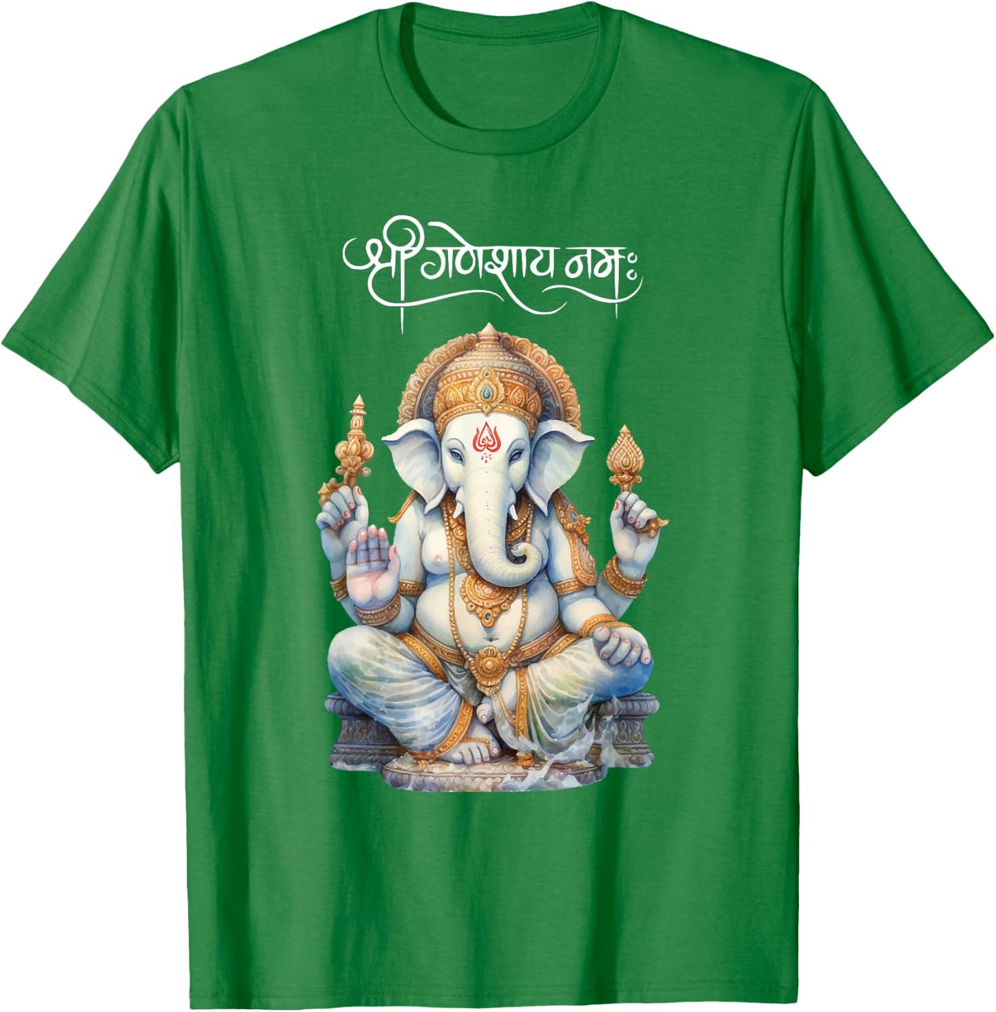 Ganesh Chaturthi-Feierlichkeiten Traditionelle Ganesh T-Shirt - T-Shirt | Irish Green