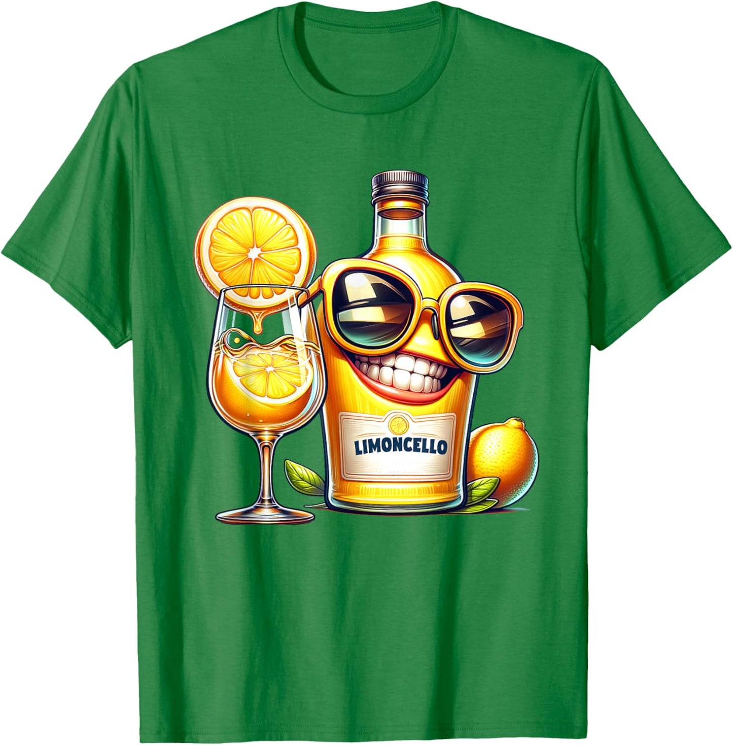 Limoncello Lemon Sunglasses Italia Drink , White T-Shirt - T-Shirt | Irish Green