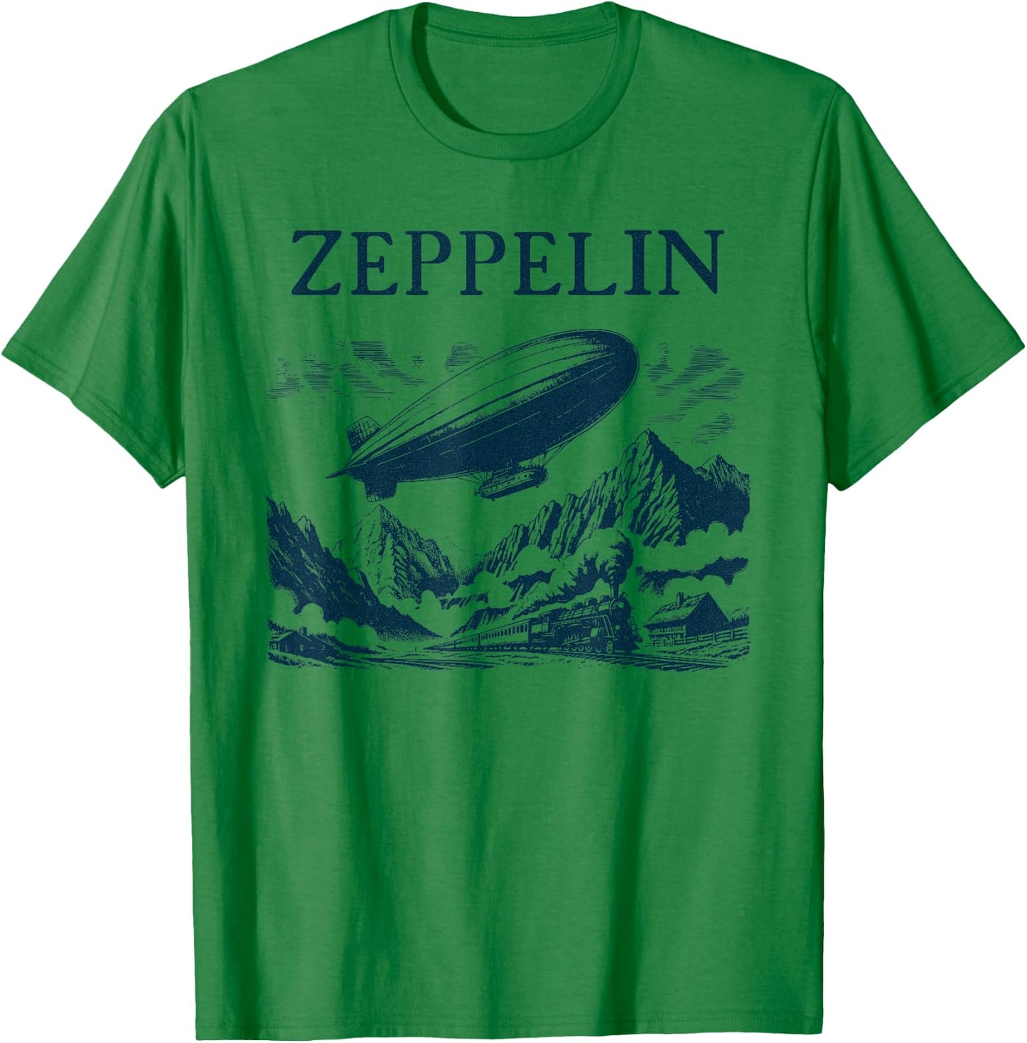 Zeppelin Airship Journey - Zeppelin Flying T-Shirt - T-Shirt | Irish Green