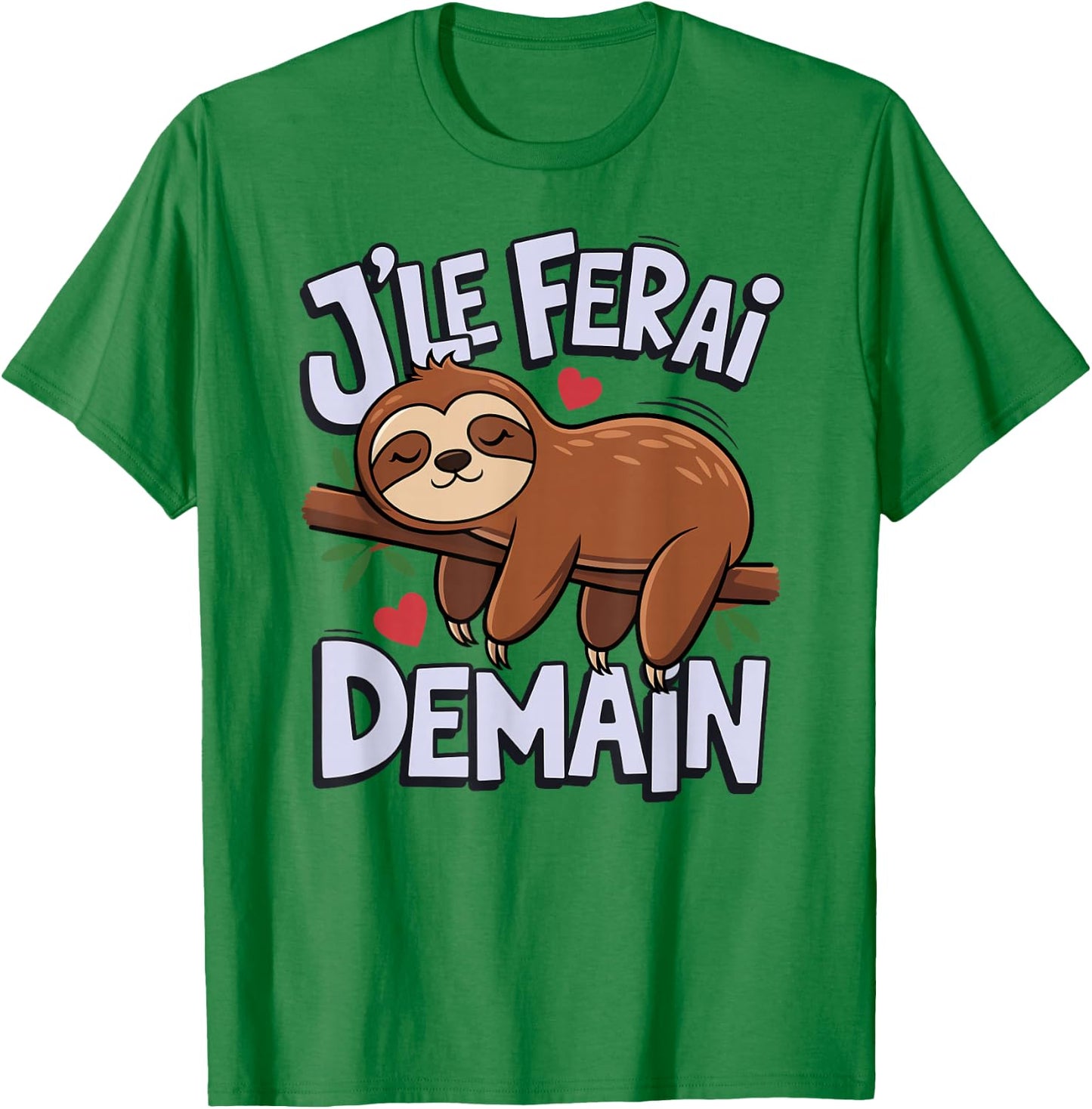 Lazy Child Boy Girl Teen I Will Do It Tomorrow , white, S T-Shirt - T-Shirt | Irish Green