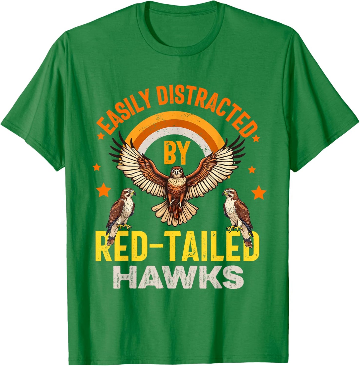 Red Tailed Hawk Chickenhawk Harlan's Hawk Buteo Jamaicensis T-Shirt - T-Shirt | Irish Green