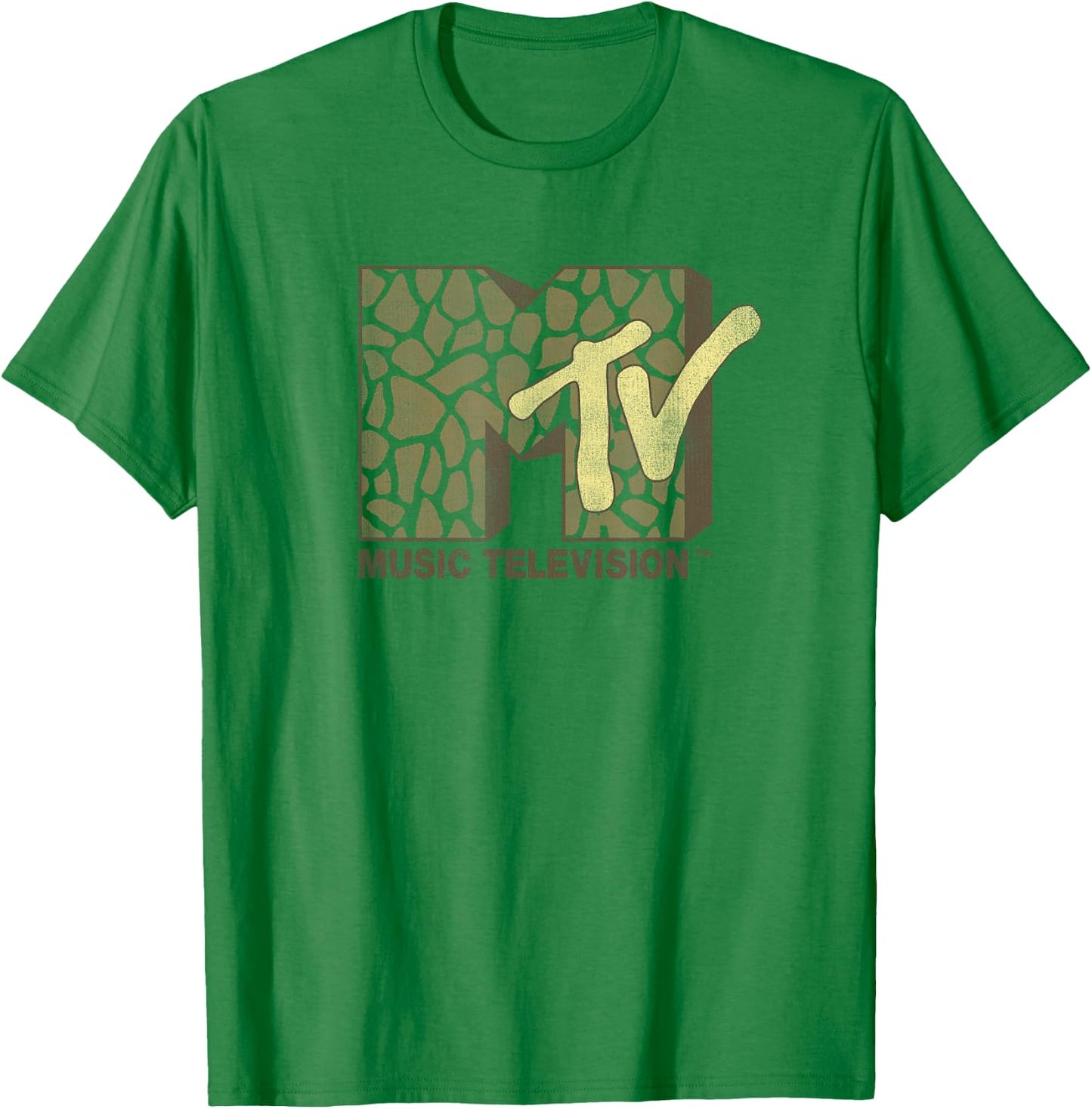 MTV Giraffe Print MTV Logo T-Shirt - T-Shirt | Irish Green