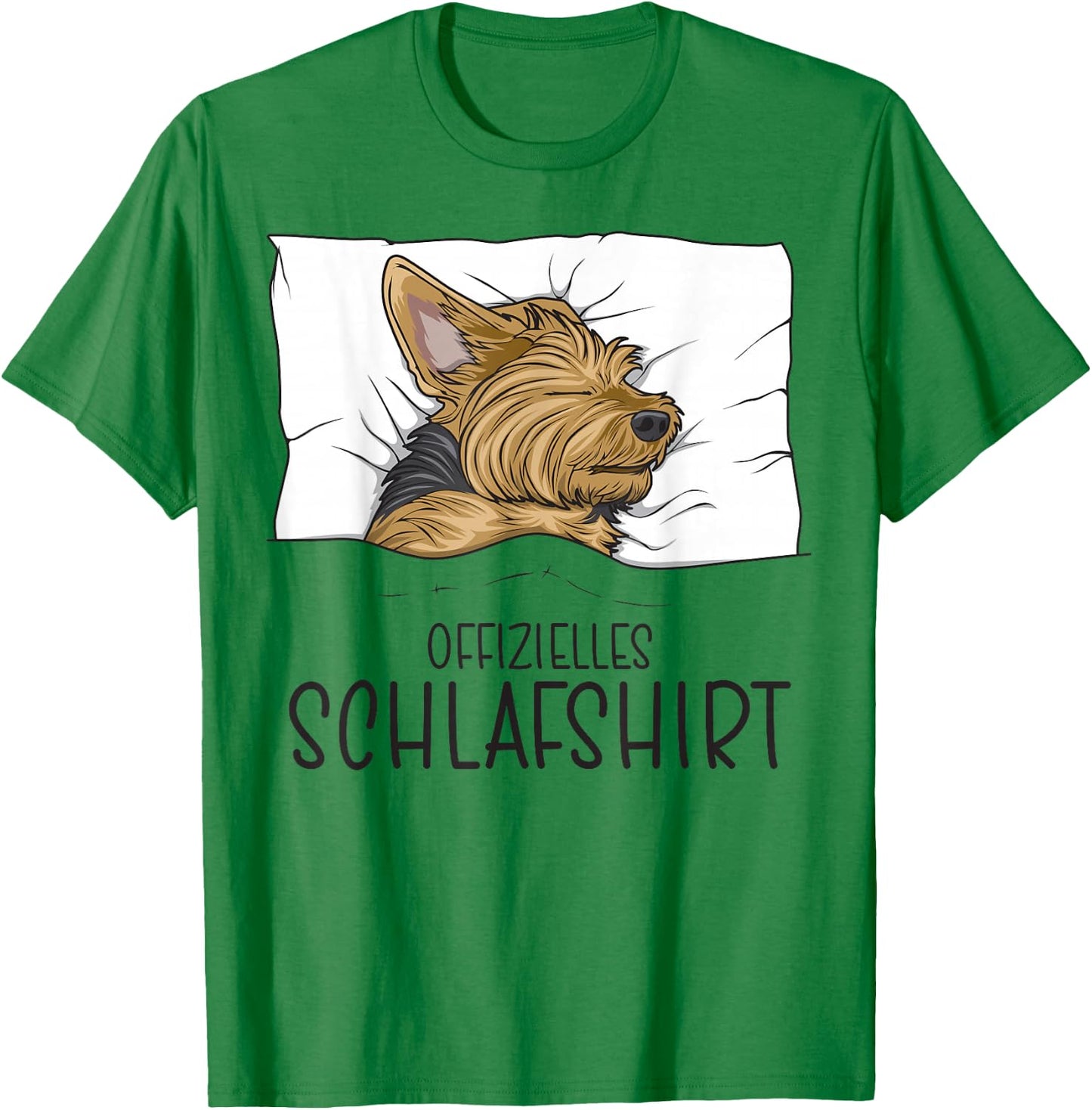 Offizielles Schlafshirt Yorkie Schlafanzug Yorkshire Terrier T-Shirt - T-Shirt | Irish Green