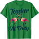 Teacher Off Duty Flamingo Love School Bye Bruh Hello Summer T-Shirt - T-Shirt | Irish Green
