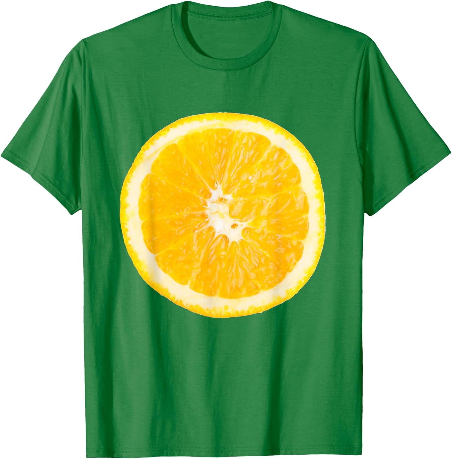 Orange Fruit Sliced Halloween Funny Halloween Design T-Shirt - T-Shirt | Irish Green