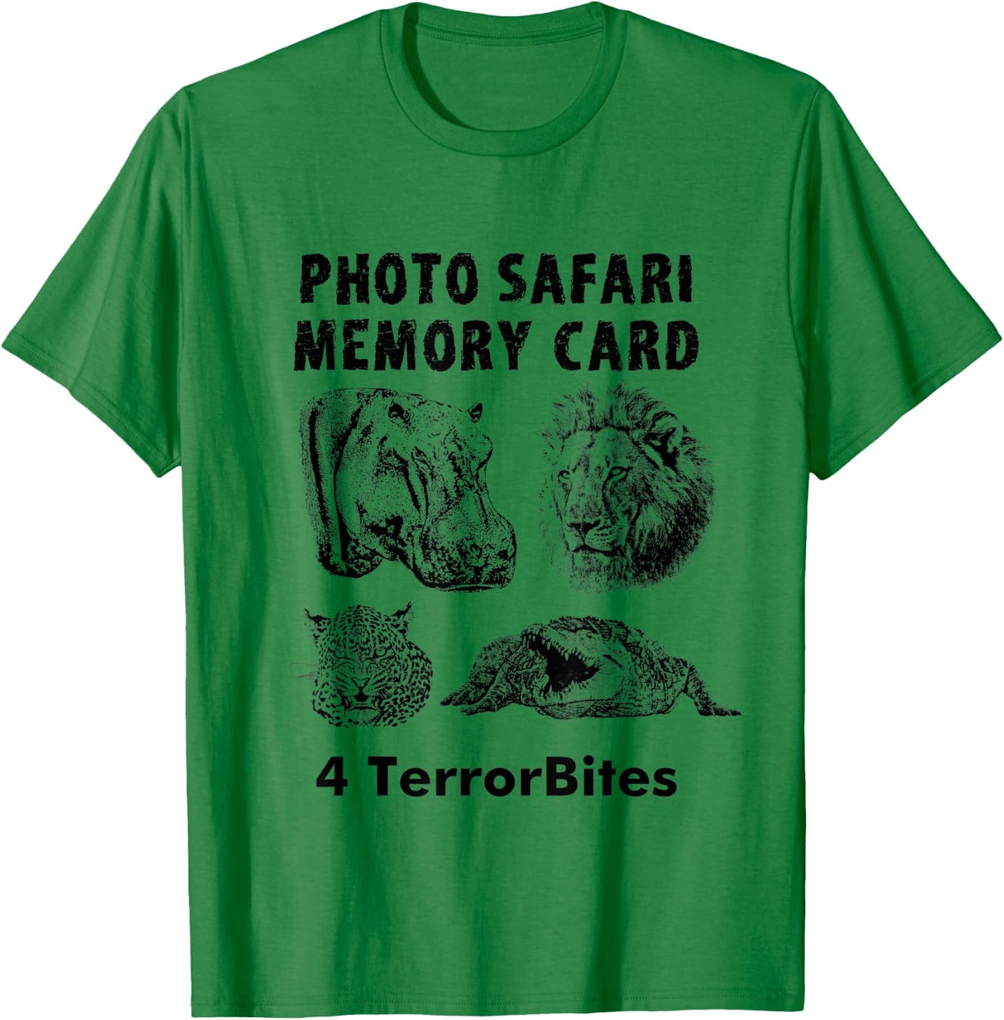 Foto Safari lustige Speicherkarte Terrorbite Artwork T-Shirt - T-Shirt | Irish Green