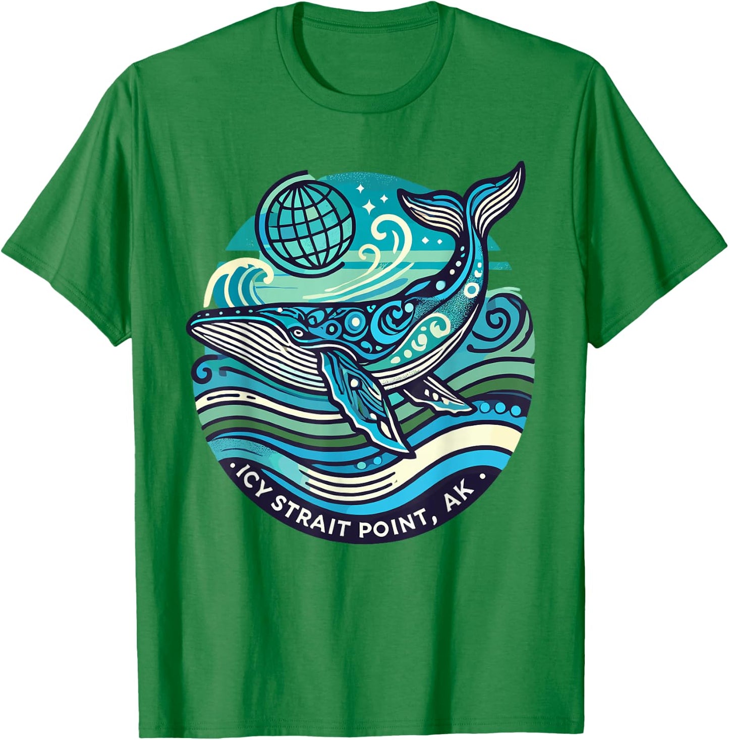 Icy Strait Point, AK Shirt Alaska Adventure Moose T-Shirt - T-Shirt | Irish Green