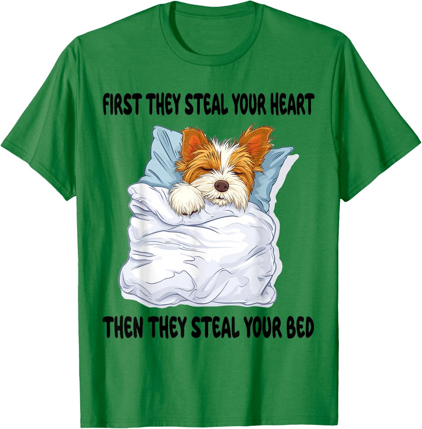 Biewer Terrier Sleeping Pajamas Nightgown T-Shirt - T-Shirt | Irish Green