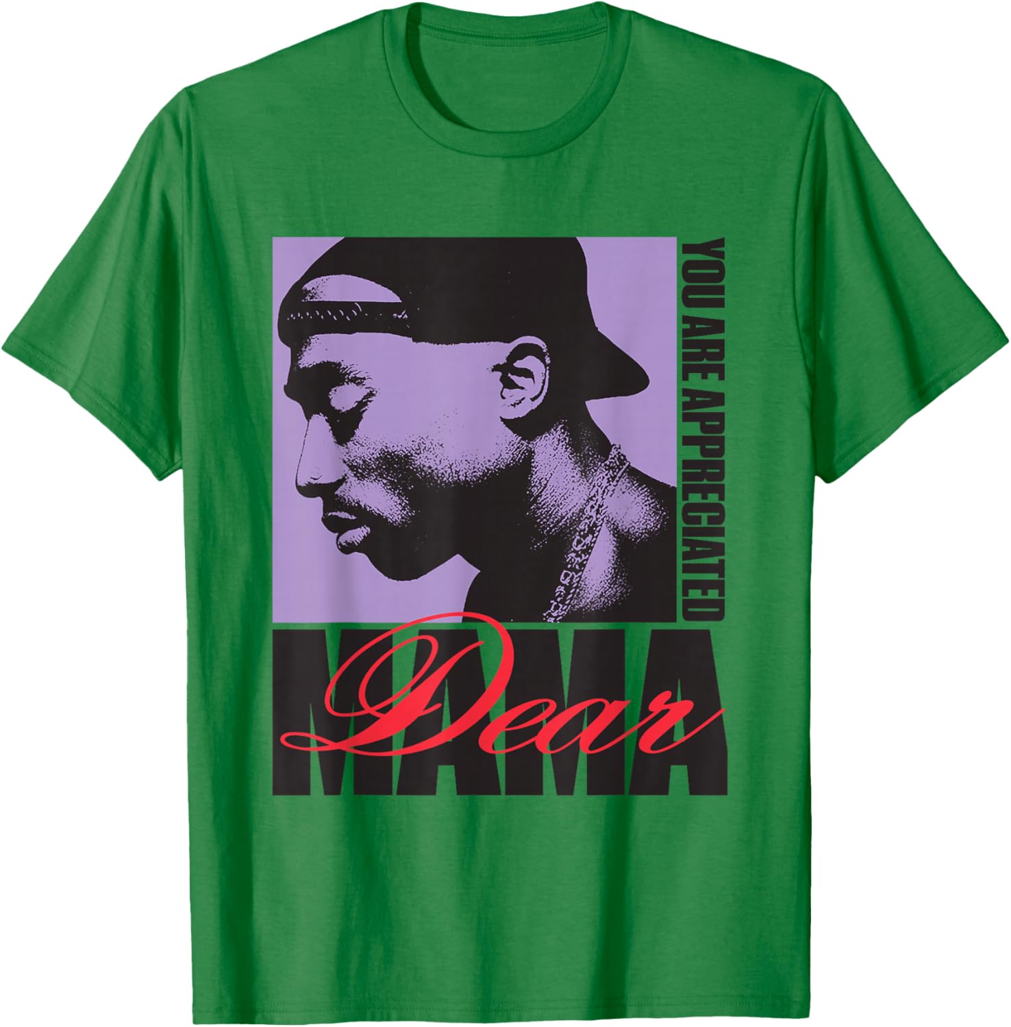 Official Tupac Dear Mama Evalued , White T-Shirt - T-Shirt | Irish Green
